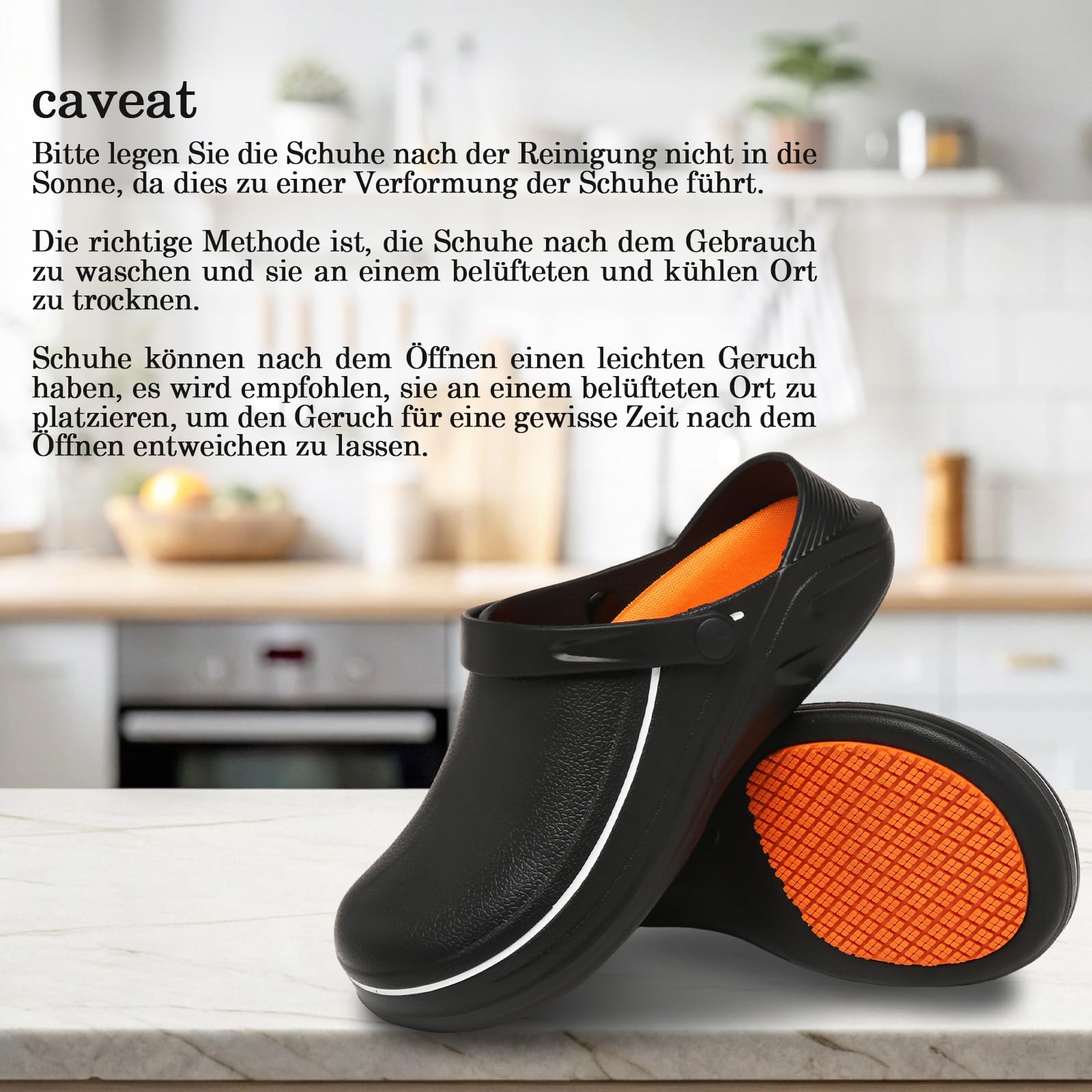 Bella Bays Geschlechtslose wasserdichte ölbeständige rutschfeste Kochschuhe Gartenschuhe Krankenpflegeschuhe EU36-45