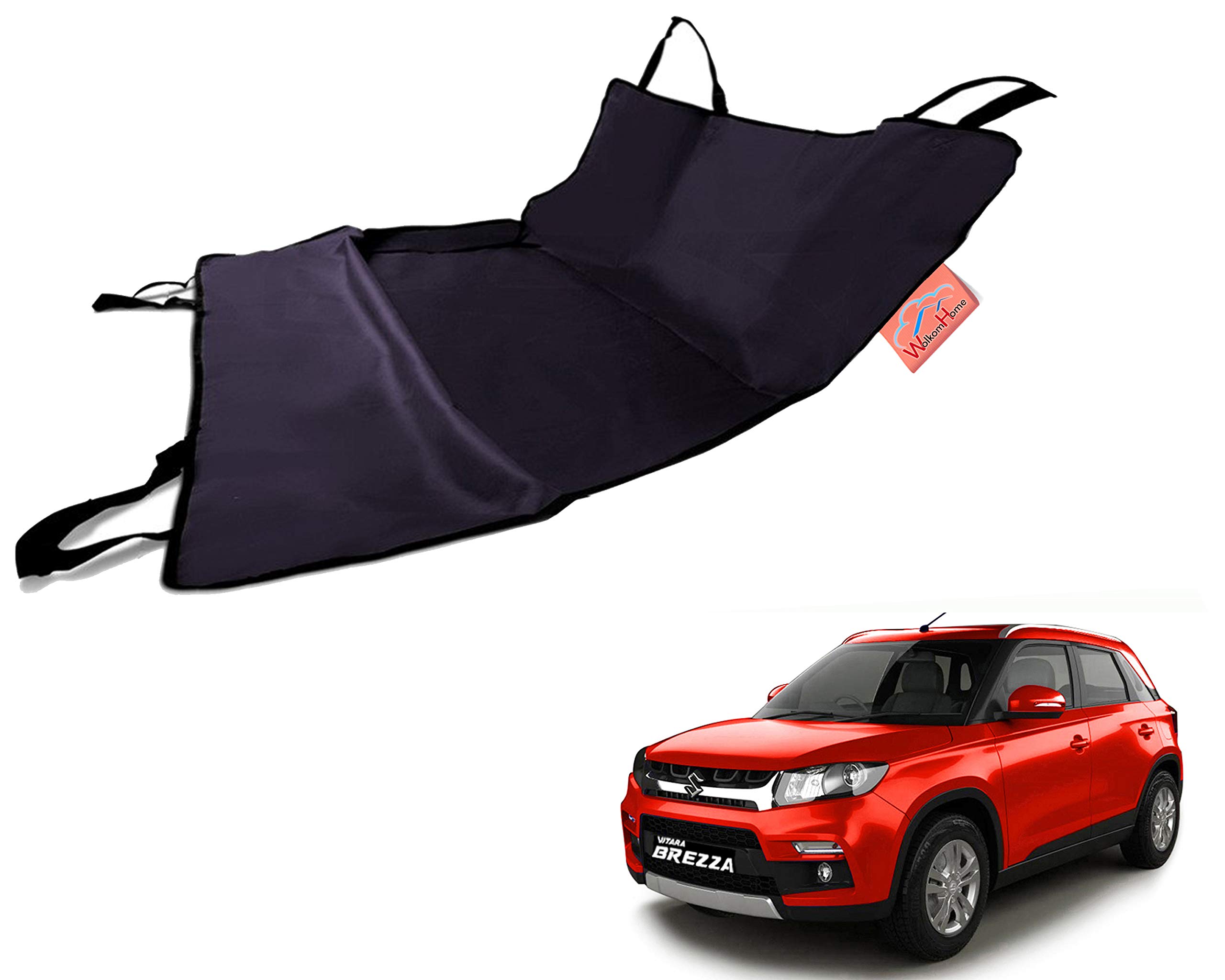WolkomHome 100% Waterproof Car Pet Rear Seat Cover Dog Hammock Make Black Red for Maruti Suzuki Brezza (B08661P69G) Amazon Price History, Amazon Price Tracker
