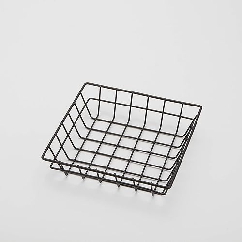 American Metalcraft SQGB8 - Cesta cuadrada de rejilla de alambre, color negro, 8 pulgadas