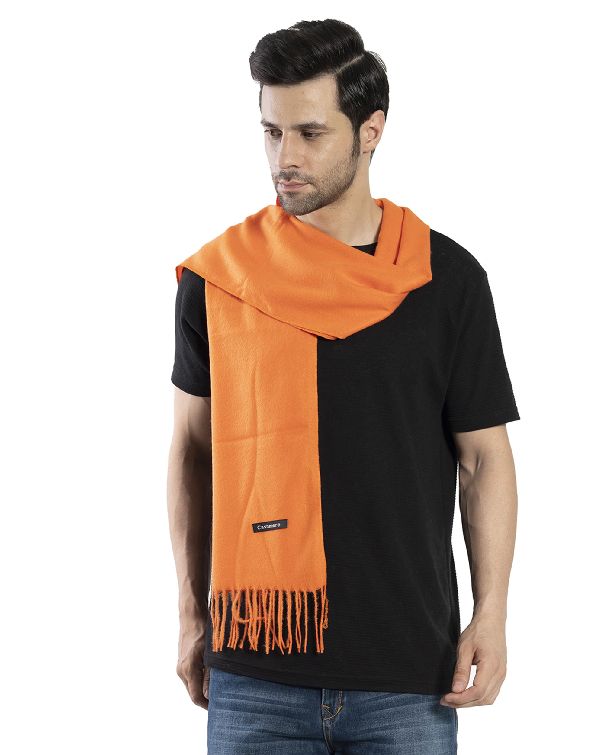 Mens 100% Acro Wool Soft and Warm Plain Solid Muffler for Winter Season