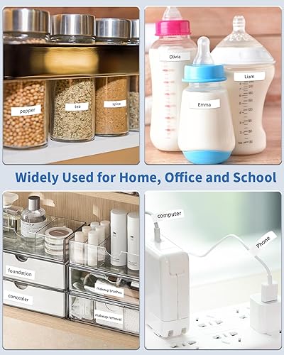 Miniatura 7 de Cinta para etiquetar compatible con Brother TZe-231 TZ-231 P Touch cinta de etiquetas de 0.47 pulgadas, cinta blanca laminada TZe TZ, funciona con