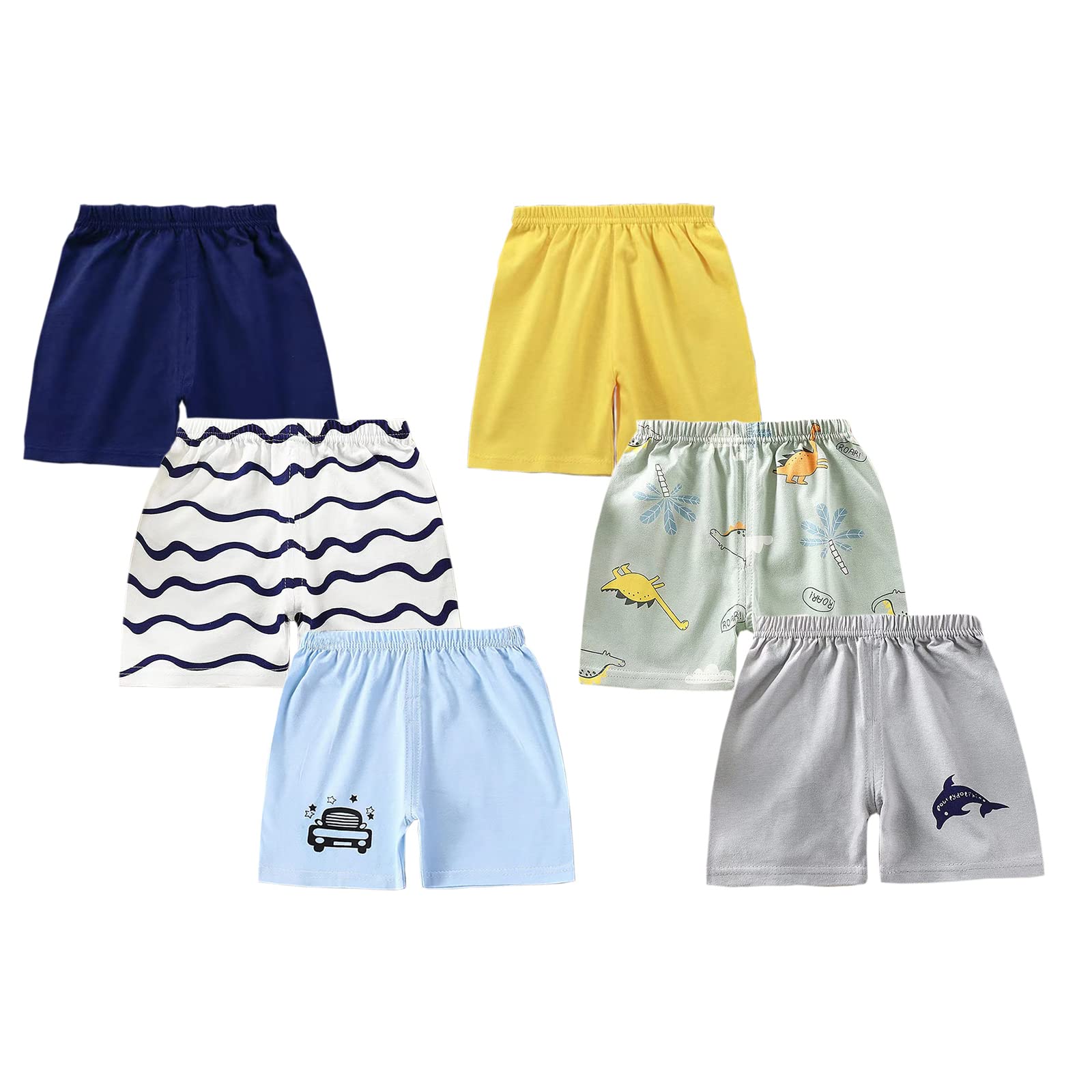 Toddler Shorts for Baby Boy Cotton Summer Lightweight Shorts Little Boys Short Pants Multipack