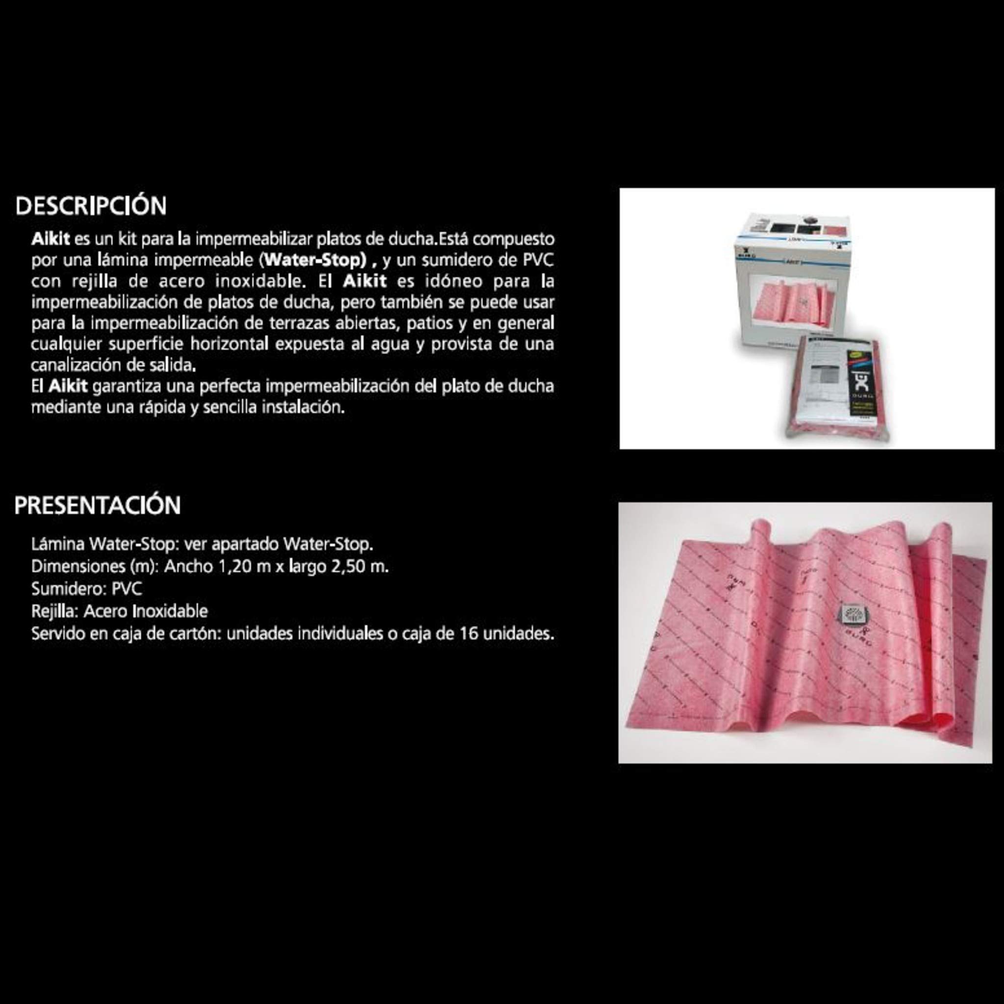 Kit impermeabilizzazione piatto doccia Bricoloco. Telo impermeabile per doccia in muratura con scarico adesivo. Griglia inox e telo tecnico da 150x200 cm. Soluzione completa di impermeabilizzazione