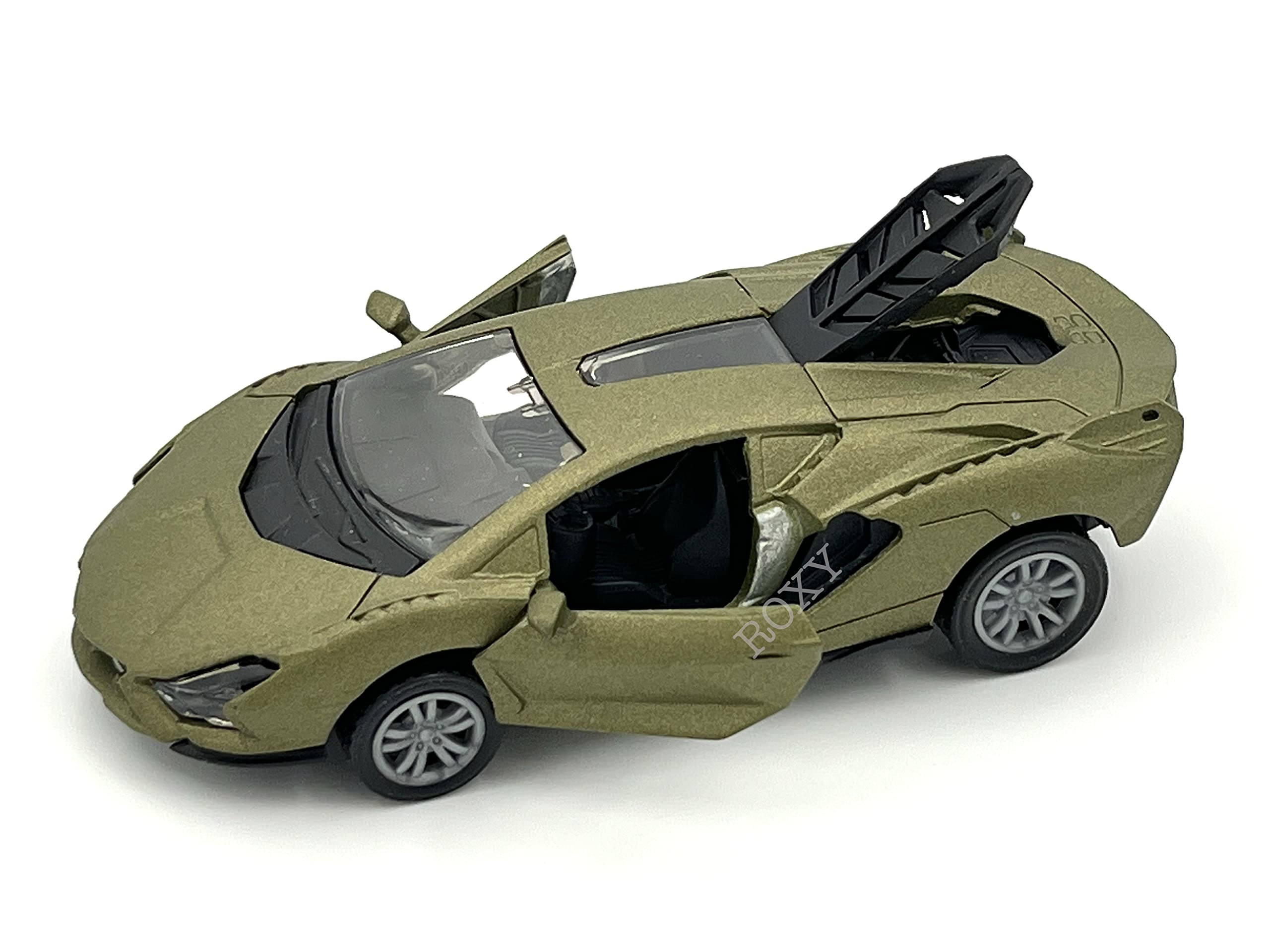 Metal Toy Car Lambo Sian with Openable Doors Trunk, High Speed Car with Pull Back, Dual Tone Sports Car for Kids. (Size 1:32). (Olive) (B0C2YXT59H) Amazon Price History, Amazon Price Tracker