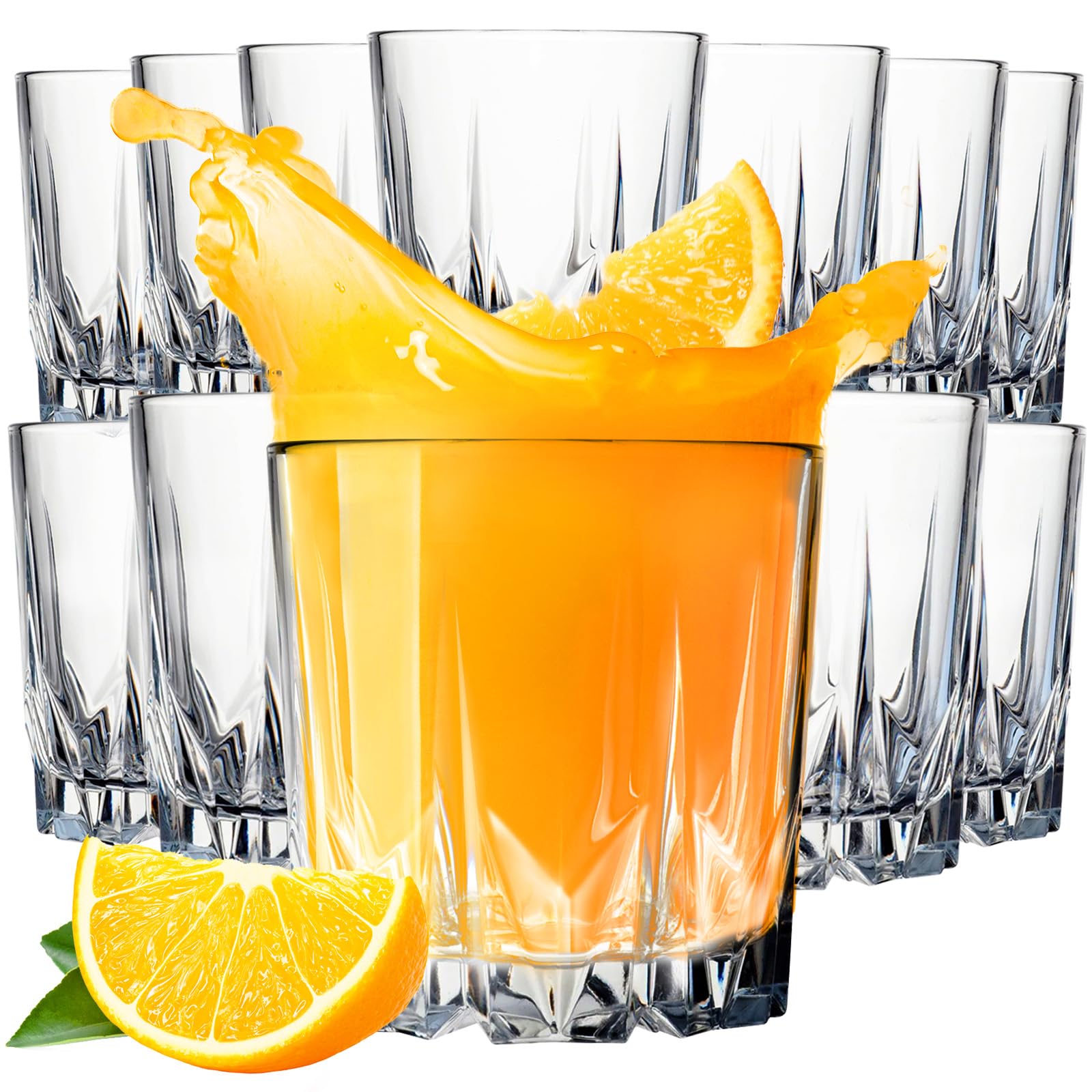 Konzept 11 - Ensemble de 12 Verres à Eau 300ml, Ensemble de Verres à Boire, Verres Rainurés pour Jus, Eau, Cocktails, Gin Tonic, Boissons Froides, Verre Résistant Konzept 11 - Ensemble de 12 Verres à Eau 300ml, Ensemble de Verres à Boire, Verres Rainurés pour Jus, Eau, Cocktails, Gin Tonic, Boissons Froides, Verre Résistant