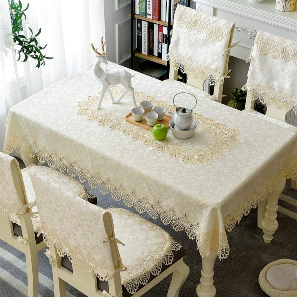 Lace tablecloth,Table cloth Tea table cloth Simple Modern Table top cover Tablecloths for rectangle tables-A 150x220cm(59x87inch)