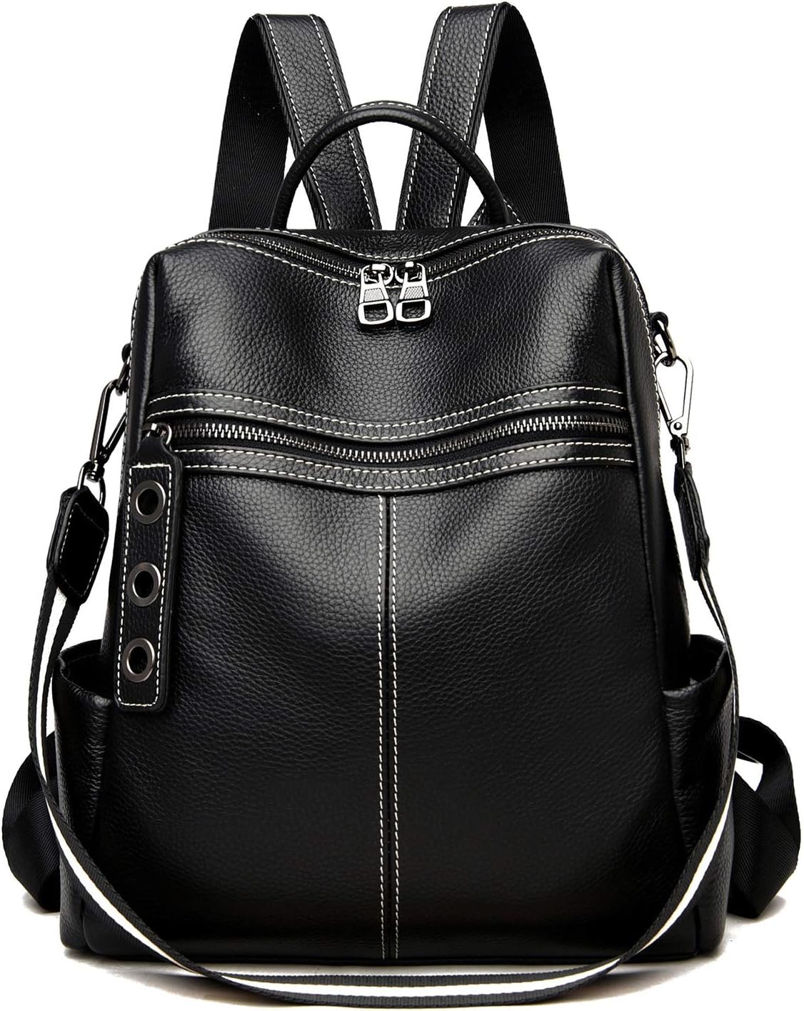 Maxoner Backpack Purse for Women Fashion Genuine Leather Convertible Shoulder Handbag Travel Bag Satchel Rucksack Ladies Bag