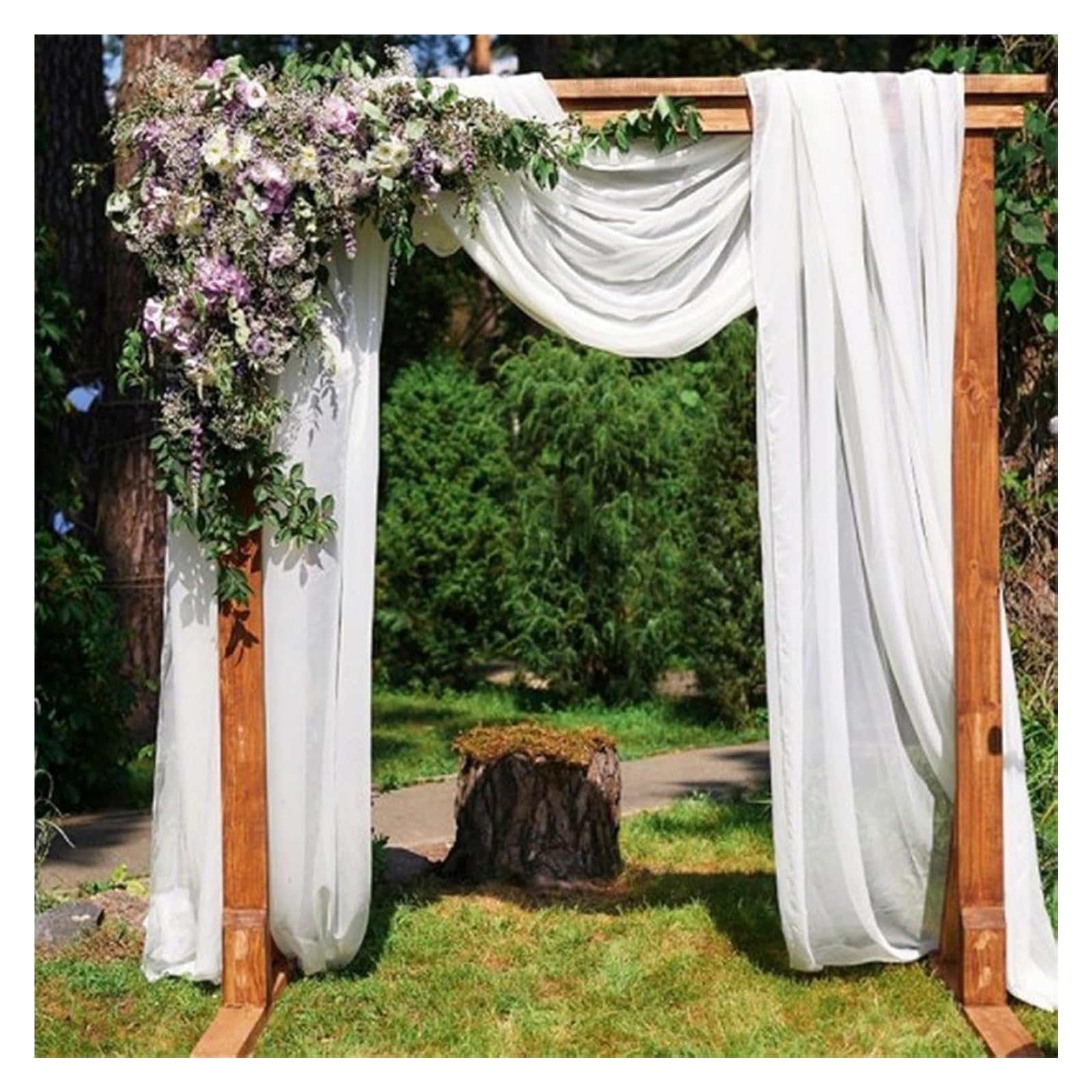 Hochzeitsdekoration, Chiffon-Hochzeitshintergrund, Drapierungsvorhang, Hochzeitsparty-Vorhänge, Bogen-Drape-Panel, Stuhlbezug, Tisch for Hochzeitsdekoration(Purple)