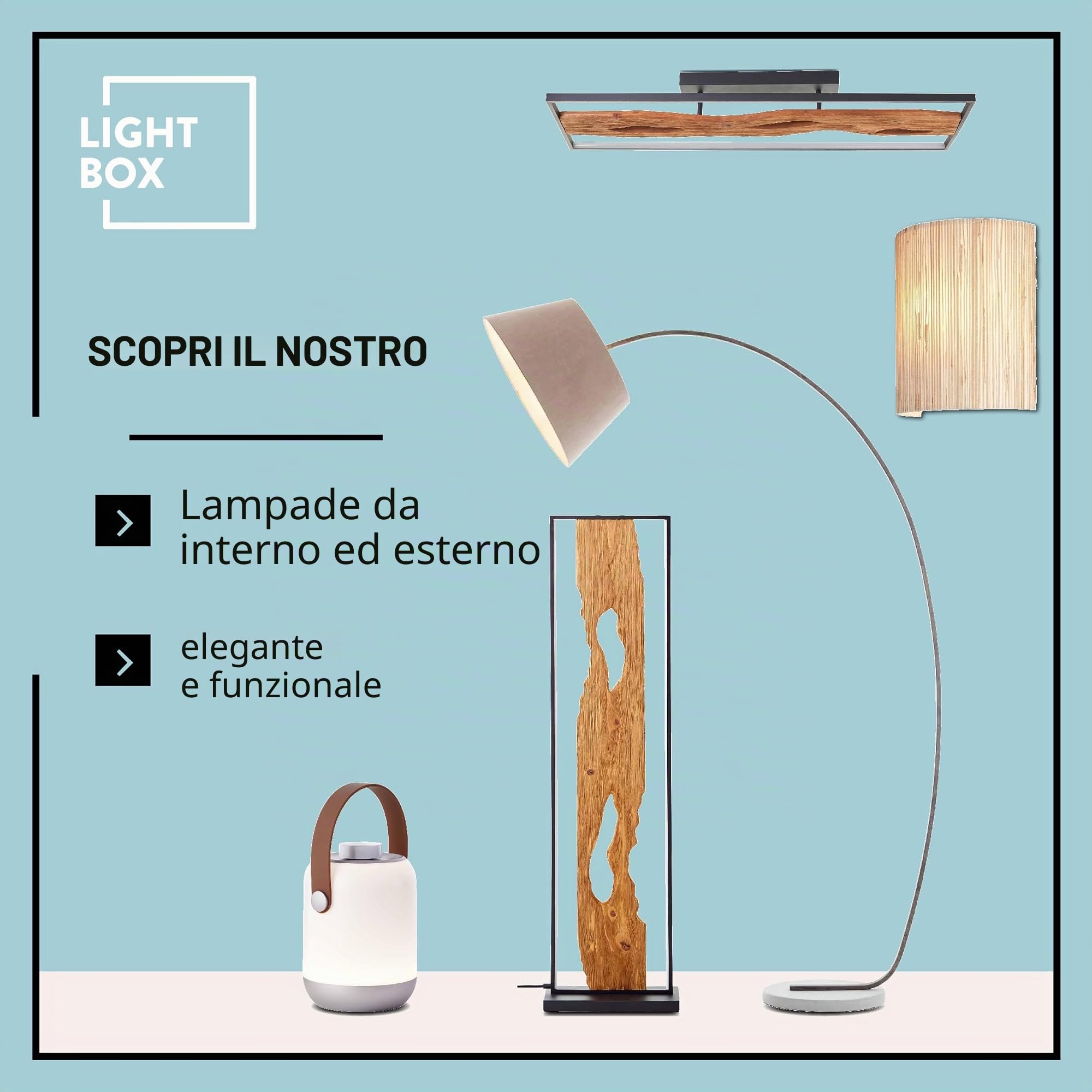 Lightbox Deckenlampe 5-flammig - im Landhausstil - rustikale Holz Deckenleuchte für Wohnzimmer, Schlafzimmer und Flur - exkl. E27 LED