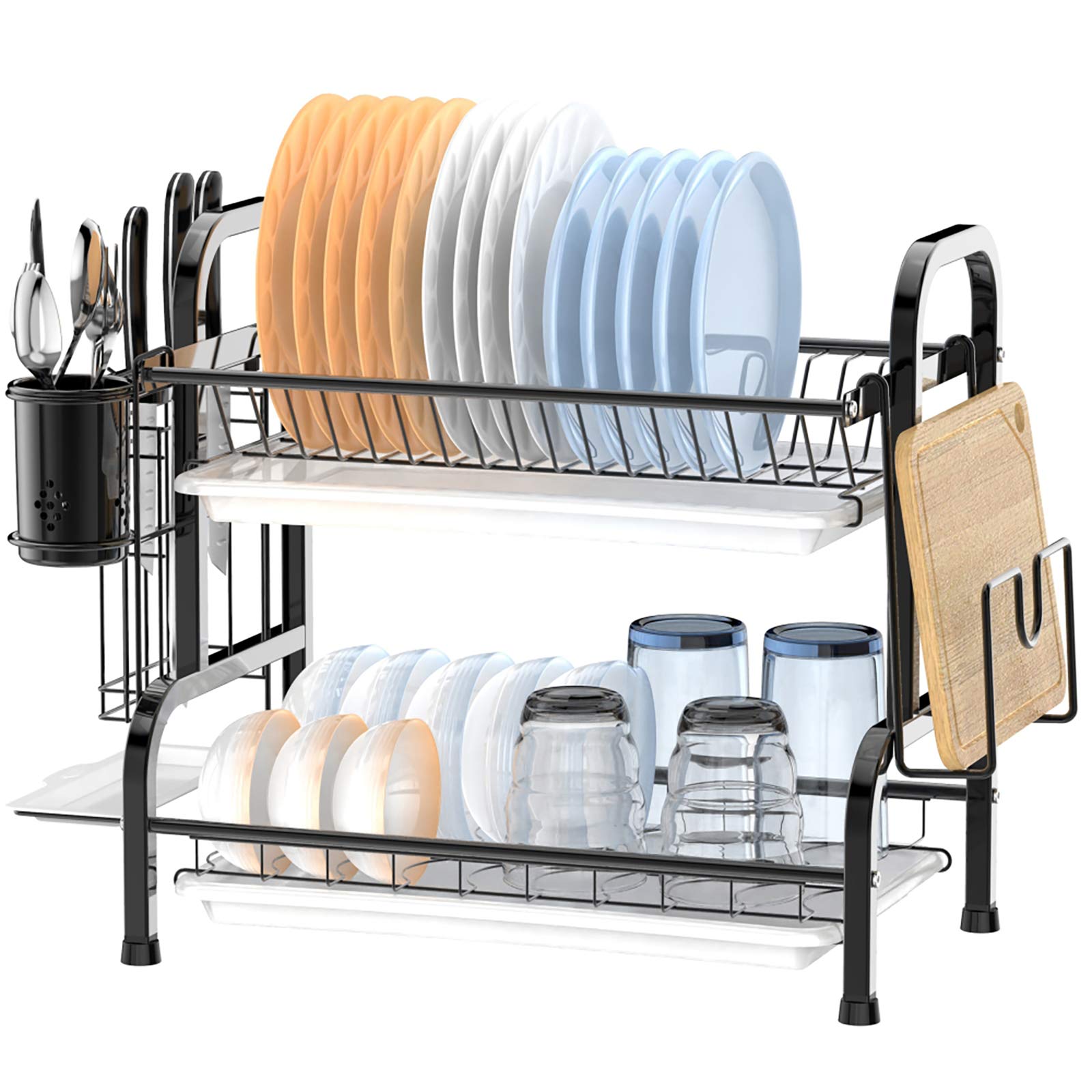 Buy Dish Drying Rack, Packism Stainless Steel 2Tier Dish Rack with