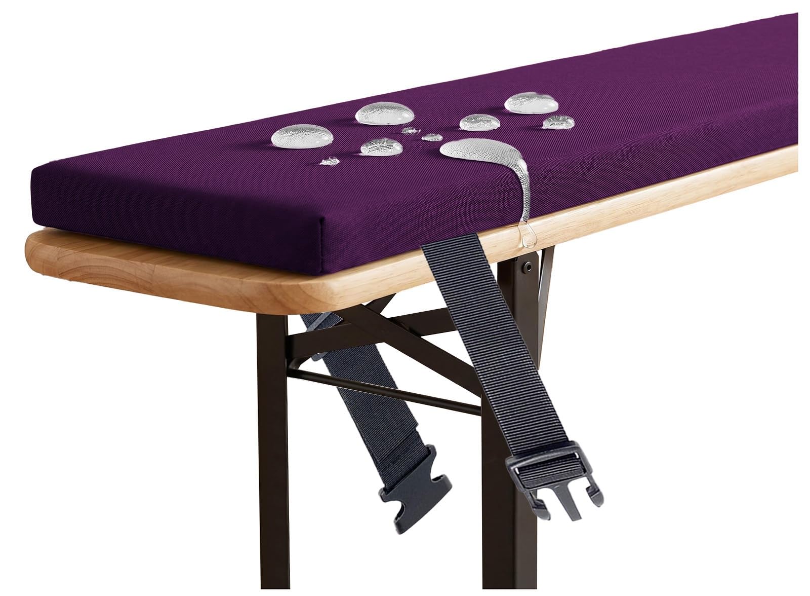 ILiemao Picnic Bench Cushions for Outdoor Furniture Waterproof 80% 6 Foot 8 Ft Padded 72 inch, Thick 5cm/1.9" Long Narrow Outdoor Bench Cushion, Piano Dining Garden(Violet,190x50 cm 75x20 in)