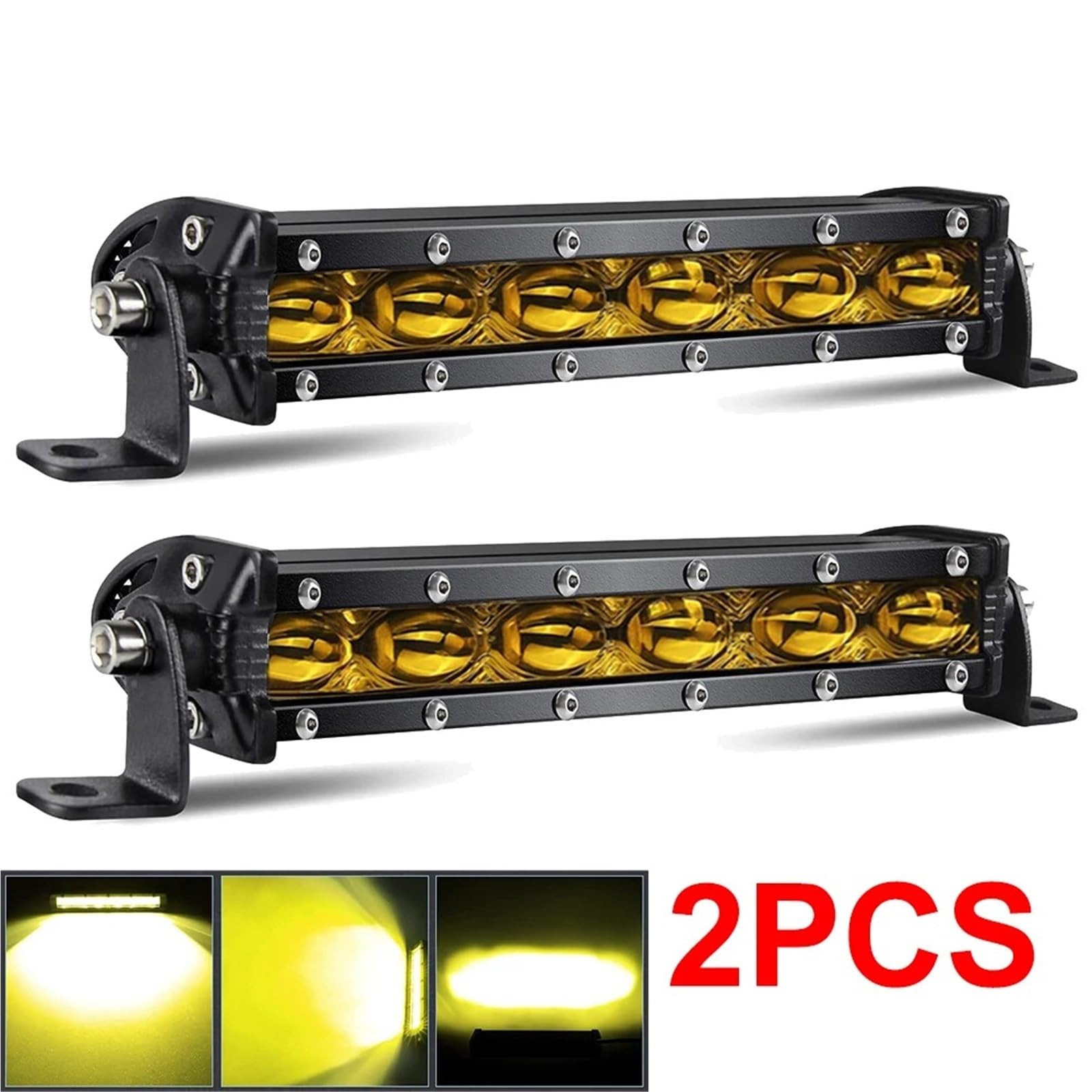 Faro antiniebla LED 8D 8 "12V 24V Foco Barra De Luz LED Offroad Delgada Obra Para Camión Atv Coche Conducción Accesorios Antiniebla 4x4