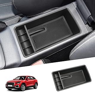 SHAOHAO Compatible with Audi Q2 2017-2024 2025 Facelift Centre Console Armrest Storage Box Accessories Centre Armrest Organiser Tray, Multifunctional Glove Box Audi Q2 Accessories