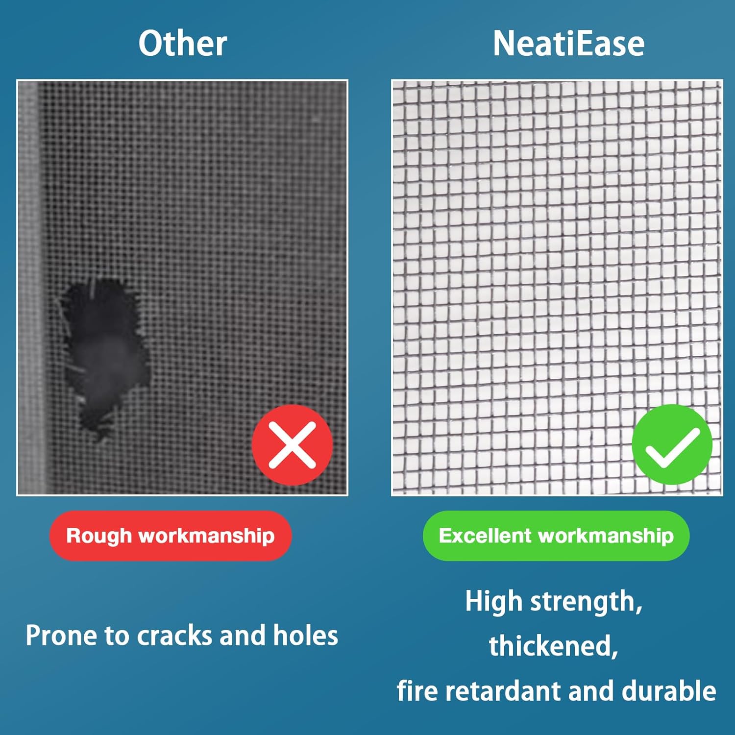 48" x 118" Black Fiberglass Window and Door Screen Mesh