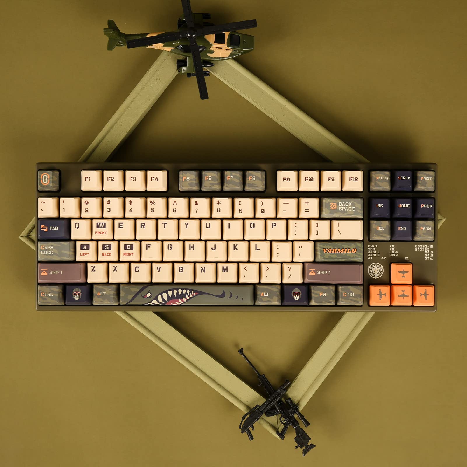 Amazon | Varmilo 80%メカニカルゲーミングキーボード 有線 PBT Dye 