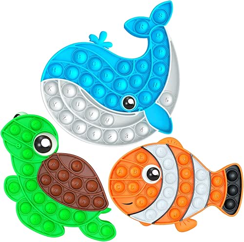 3 Pack Push Bubble Fidget Sensory Toys, Sensory Fidget Poppers