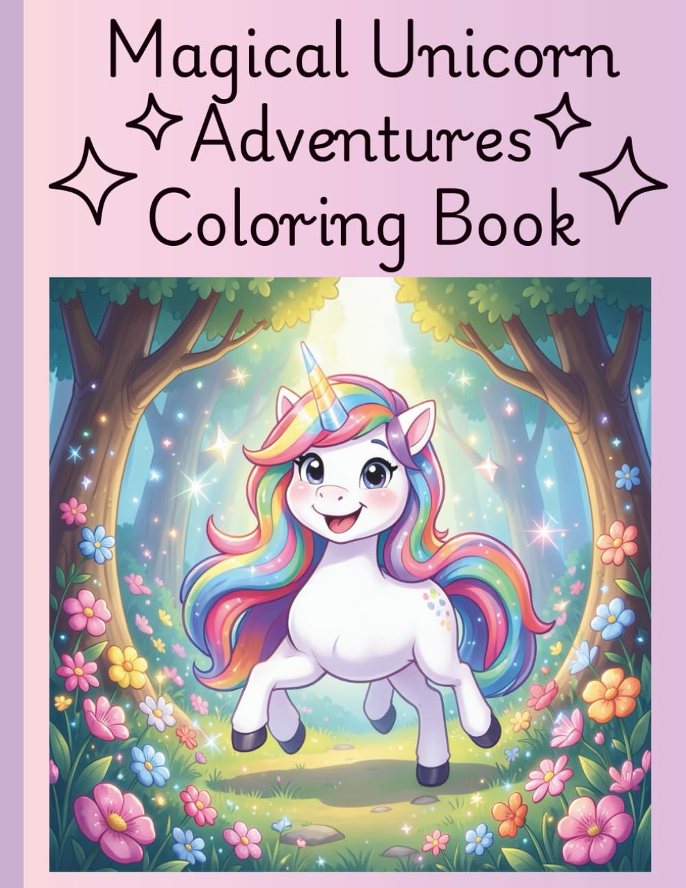 Magical Unicorn Adventures Coloring Book: A cute and easy unicorn coloring book for girls ages 4-8
