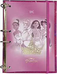Fichário Colegial com Elástico e 144 Folhas Decoradas - Princesas
