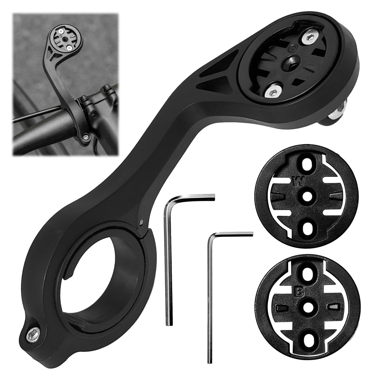 SouStar Out Front Bike Mount for GPS Bike Computer, Compatible with Models 200 500 510 520 800 810 1000, Nylon Handlebar Holder for Road MTB, Fits 25.4mm & 31.8mm