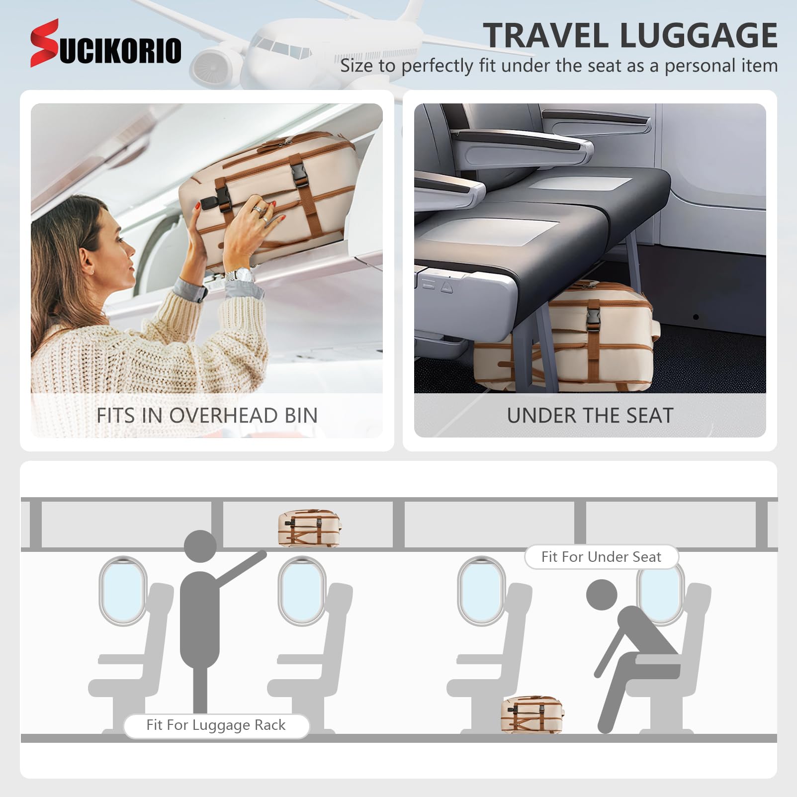 40x30x10cm Lufthansa KLM Expansible 5cm 40x30x15cm British Airways Air France Mochila Viaje Cabina Avion, Impermeable Mochilas Equipaje de Mano Mochila Ordenador Portatil 15,6 Pulgadas