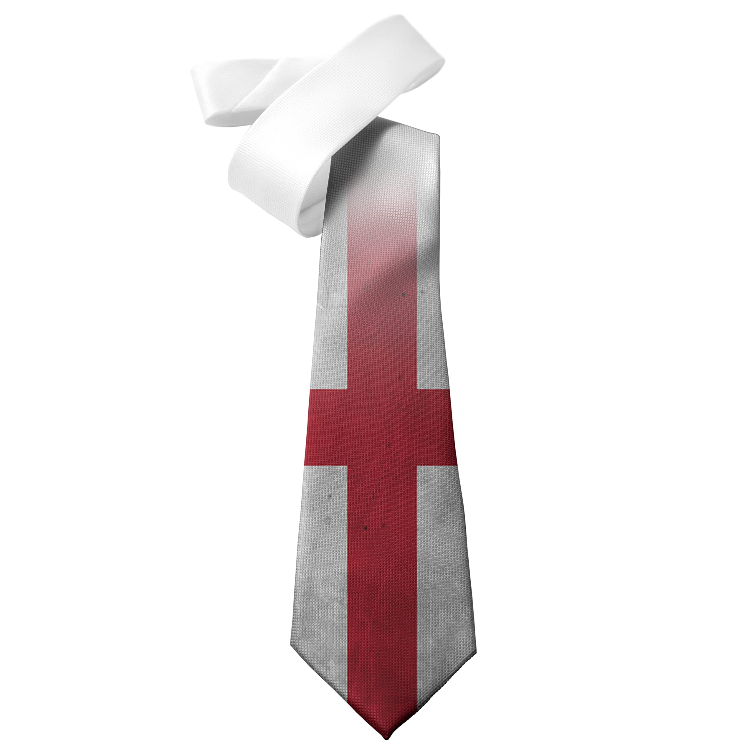 ShopQuality4U England Flag Grey Slate design Mens Printed Neck Tie - Polyester - Great Gift - Half Tie Print