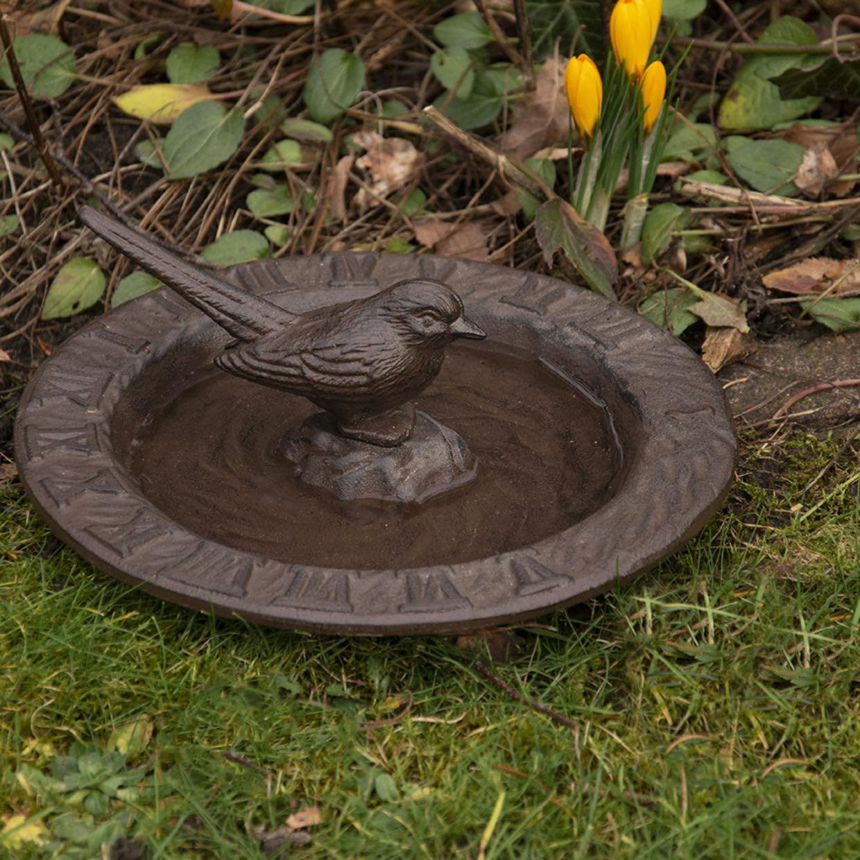 Sonnenuhr und Vogeltränke