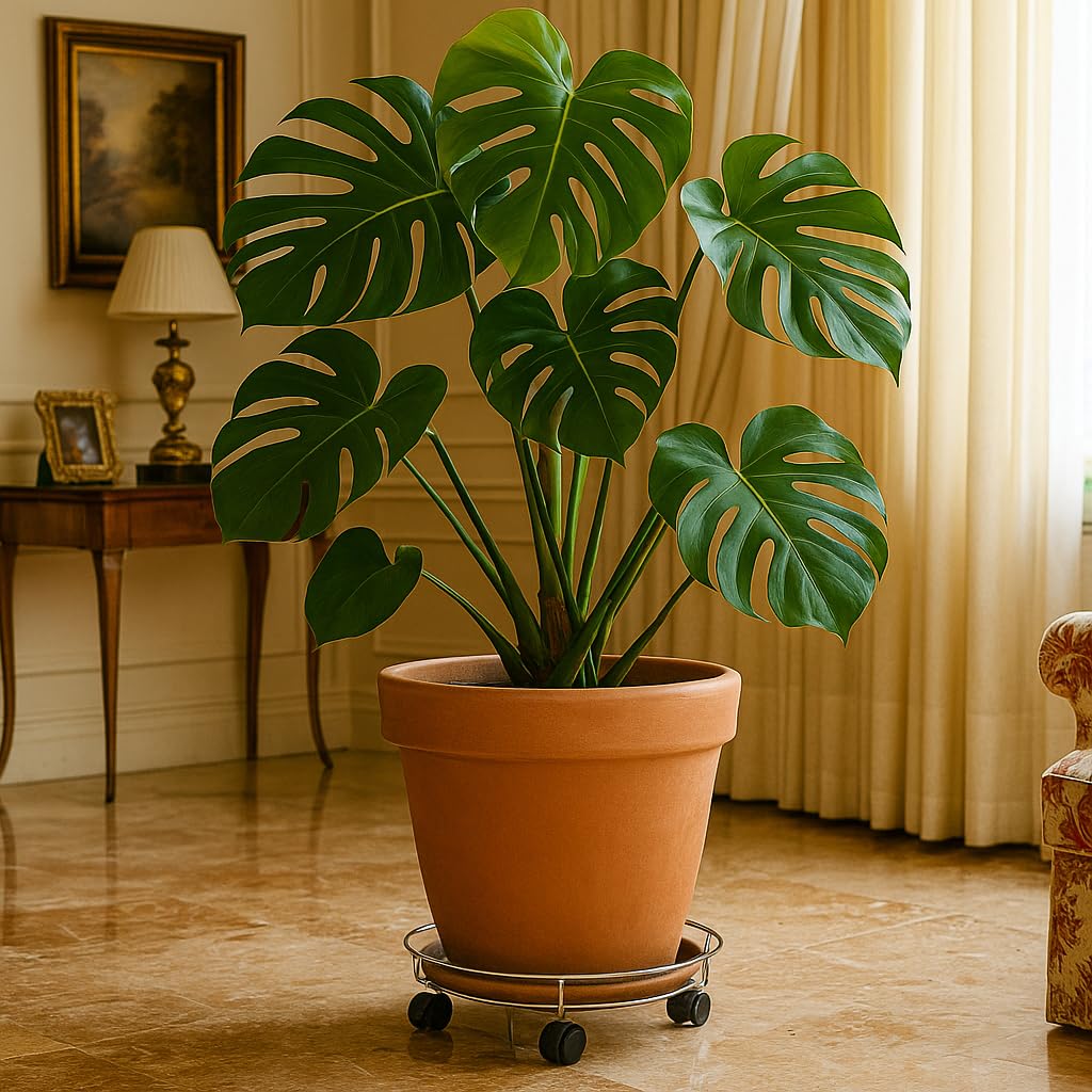 Soporte para Macetas con Ruedas, Soporte Plantas, Soporte Macetas Interior, Base con Ruedas, Ruedas Bombona Butano, Soporte Rodante.(2 Unidades, 32 cm / 12.5 in)