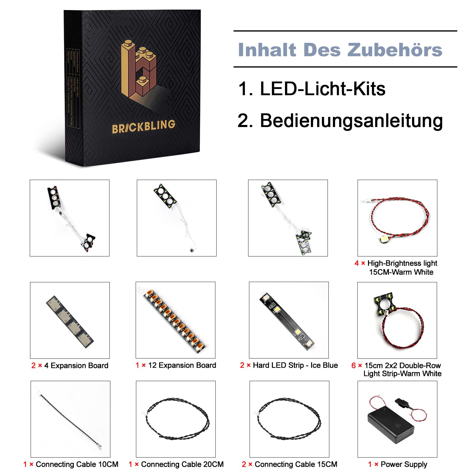 Lot de 95 lampes LED compatibles avec Lego 43025 Nike Air Max (pas de modèle) - Kit d'éclairage décoratif compatible avec Lego Nike Air Max - 95 blocs de construction