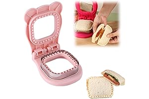 Cook Rings with Vibrant Square-Pink Sandwich Molds Cutter and Sealer