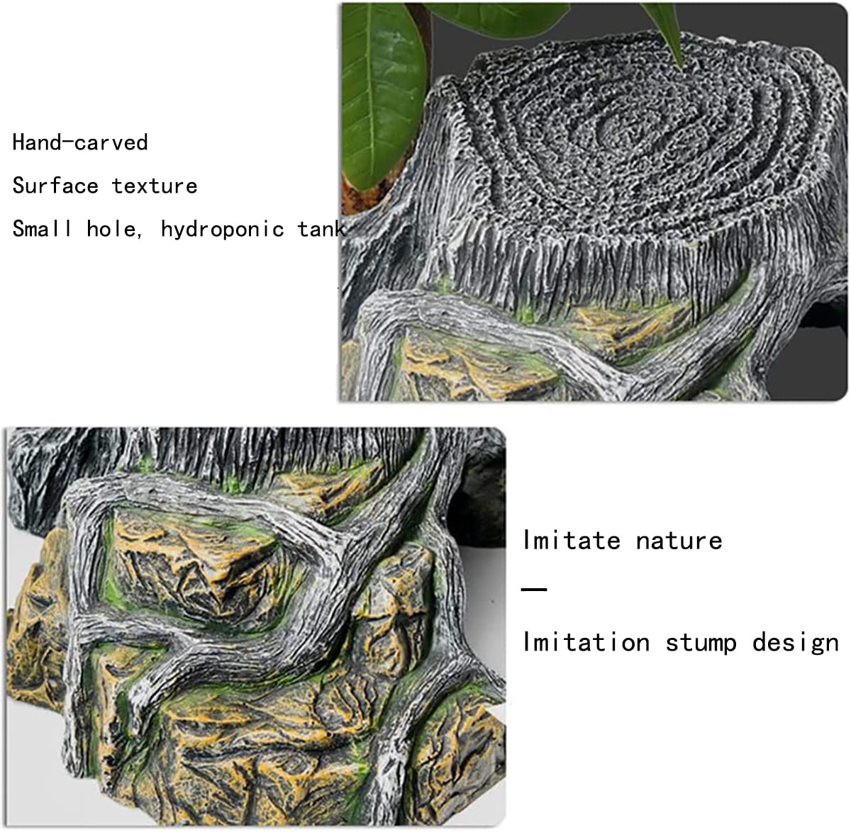 Aquarium Höhle Versteck, Aquariendekoration Reptile Hideout Cave, Reptil Habitat Decor Hide Cave Landschaftsbau, Schildkröte Tabelle,L