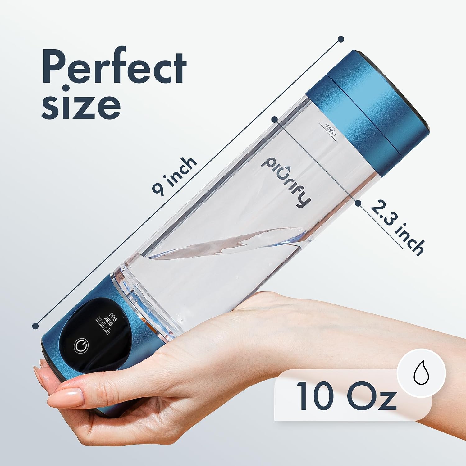 PIURIFY Hydrogen Water Bottle Generator | 6300+ PPB | USA Certified image 2
