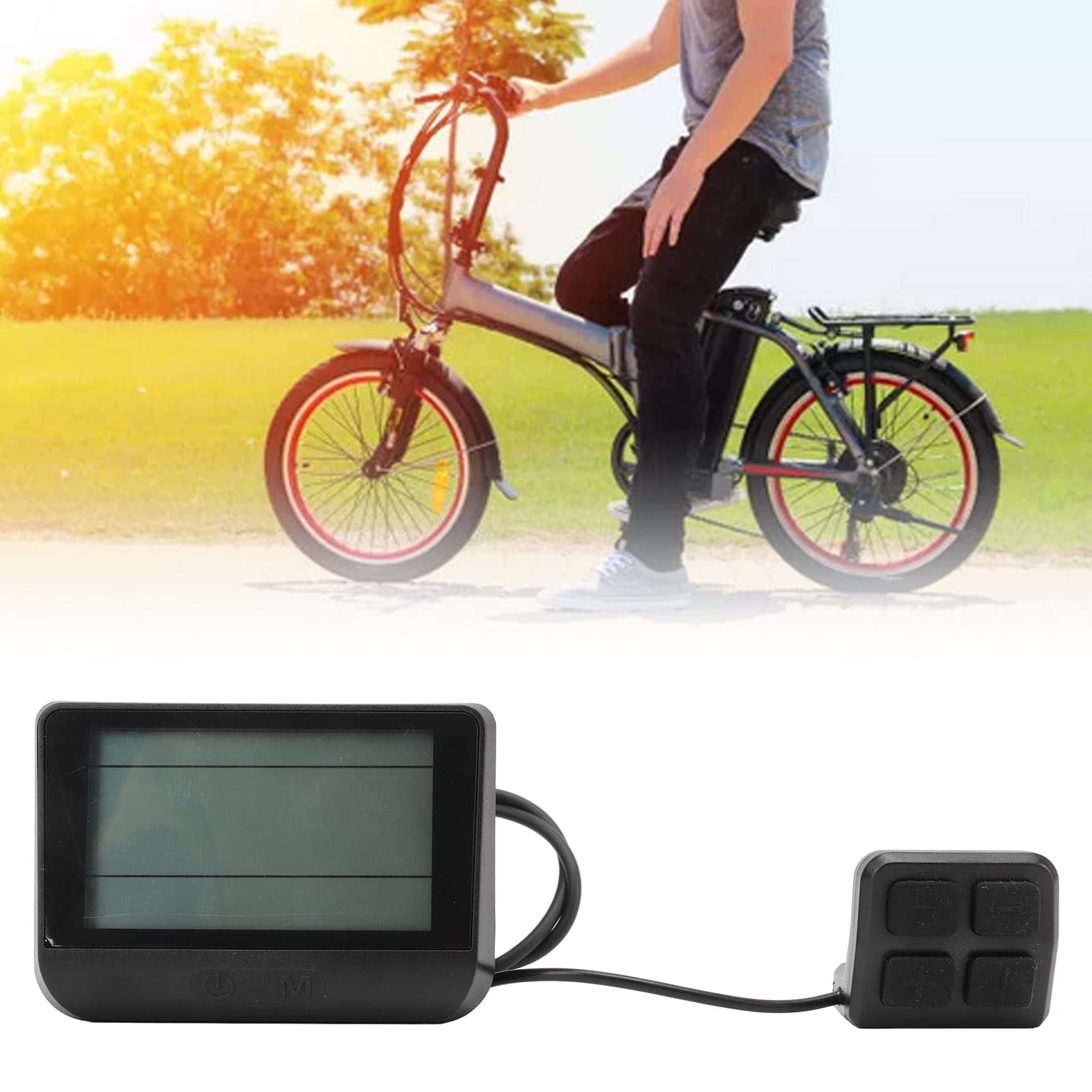 Buachois Panel de Pantalla LCD Universal para Bicicleta Eléctrica 24V 36V 48V