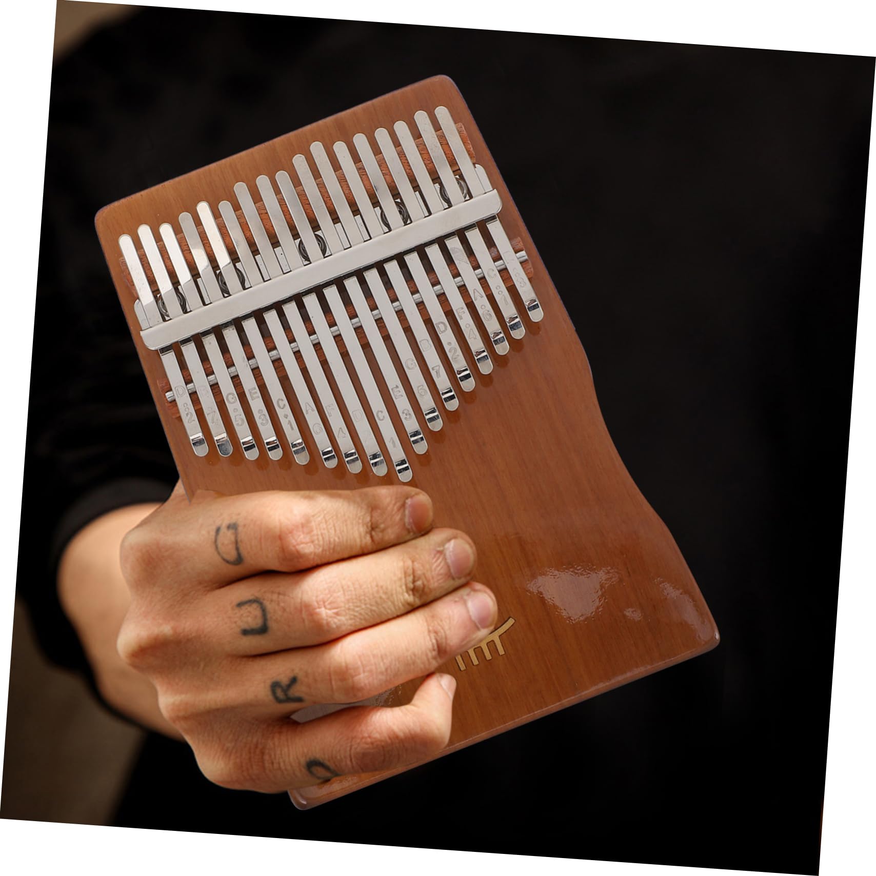 UPKOCH 1Juego Kalimba de Pulgar Teclas de Madera para Principiantes Instrumento Musical Portátil de Kalimba de Notas Madera de Nogal con Partituras Inglés