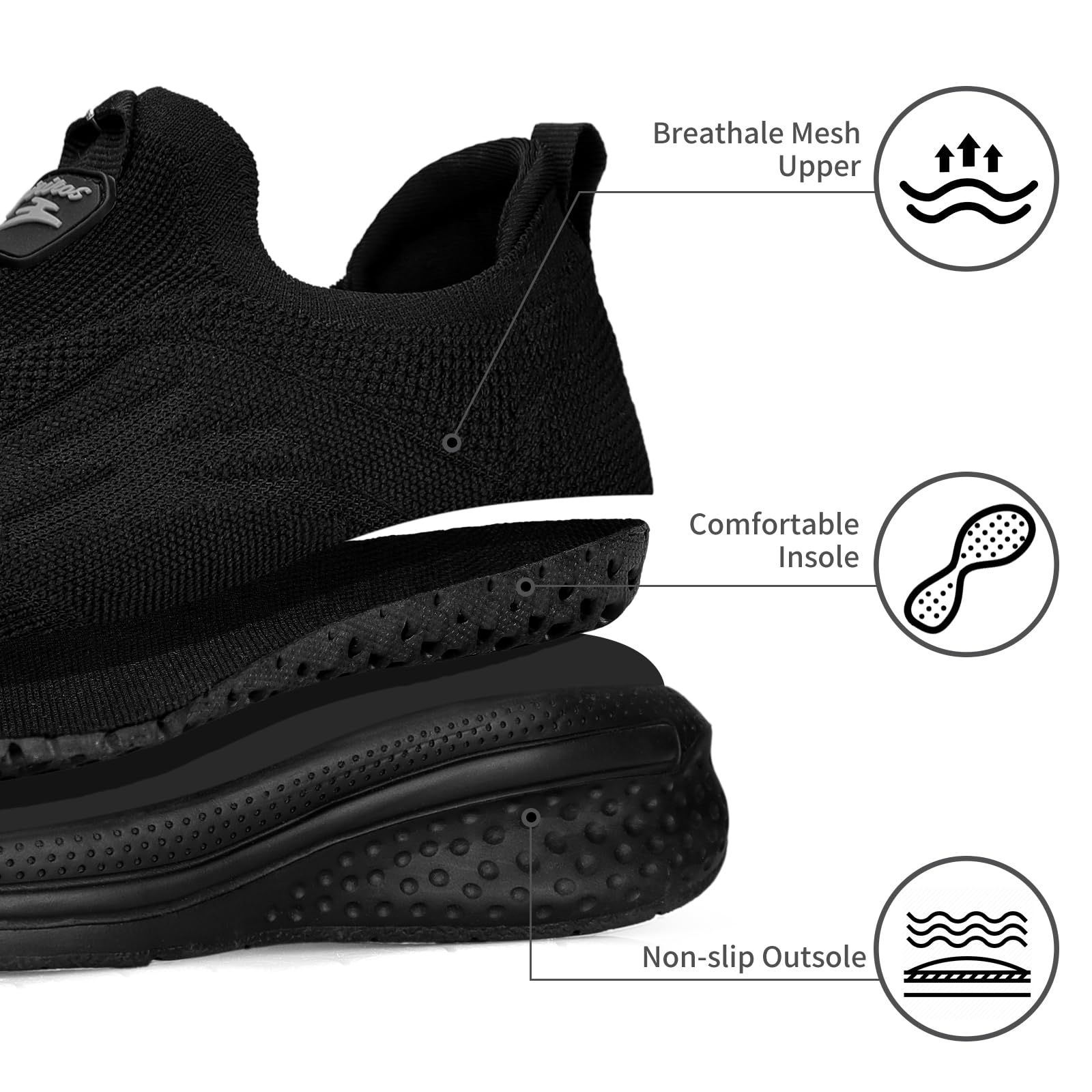 Giniros Zapatillas de senderismo para mujer, ligeras, cómodas, informales, antideslizantes, a la moda