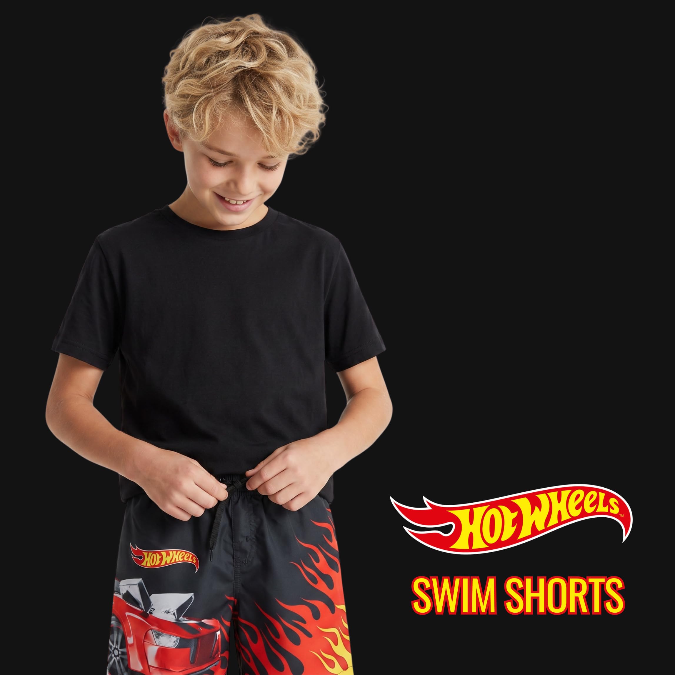 Hot Wheels Costume da Bagno per Ragazzi, Pantaloncini da Bagno per Bambini, Taglie 4 a 10 Anni