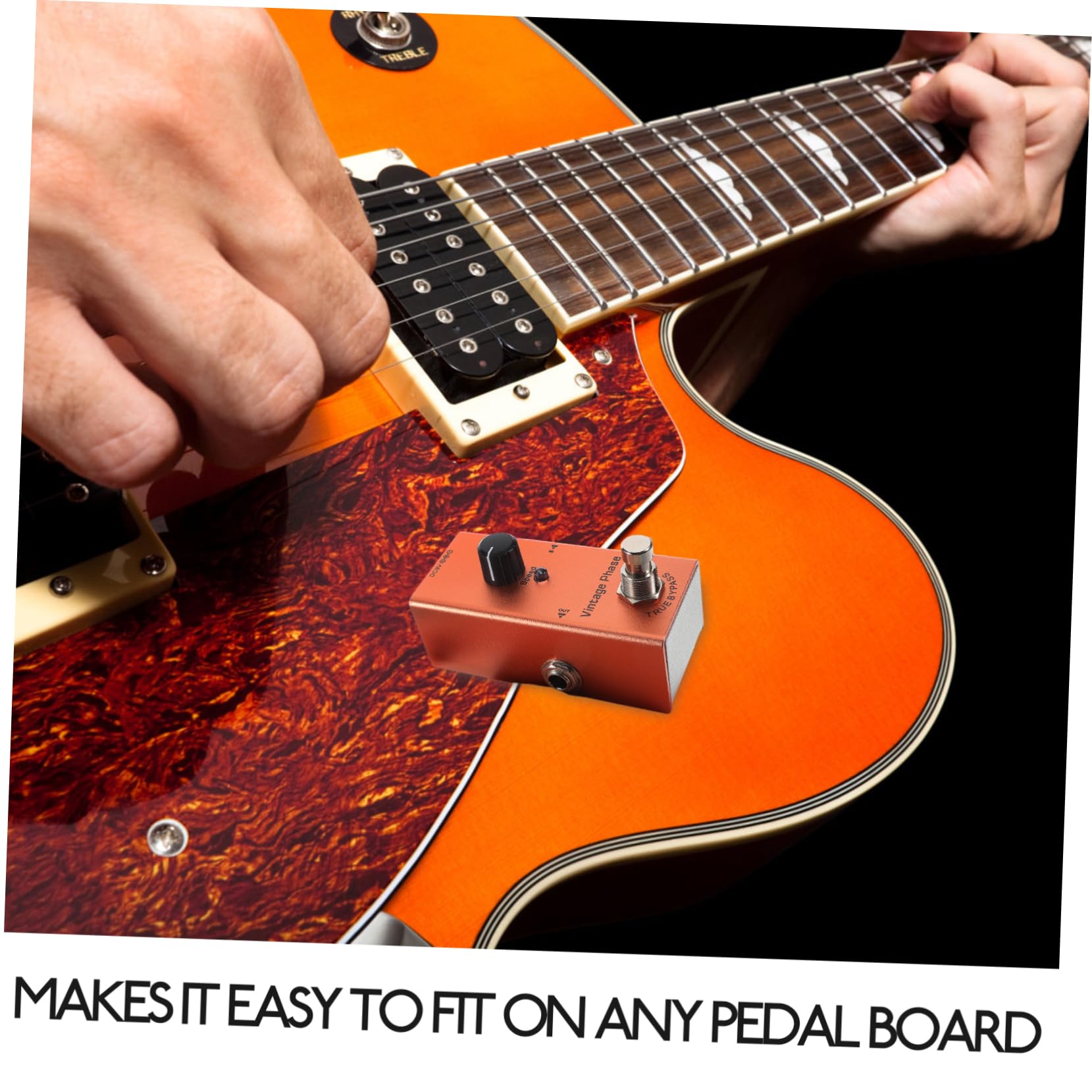 Toyvian Pedale Effetto per Chitarra Elettrica Mini Retro Phase Effettore con Riduzione Rumore Circuito True Bypass Design Portatile per Concerti e Registrazione Basso Chitarra Elettrica
