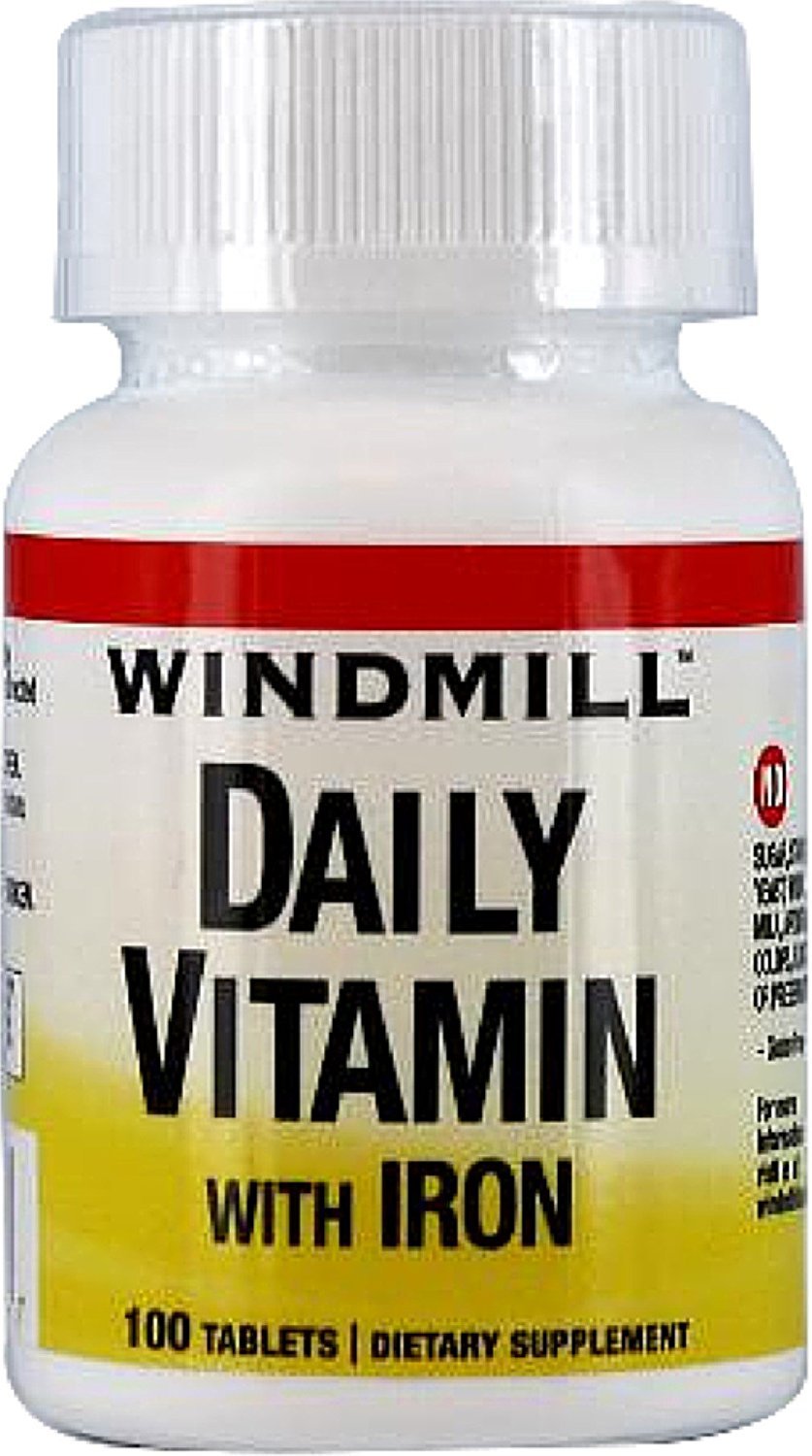 Windmill Daily Vitamin Tablets with Iron 100 Tablets (Pack of 3)