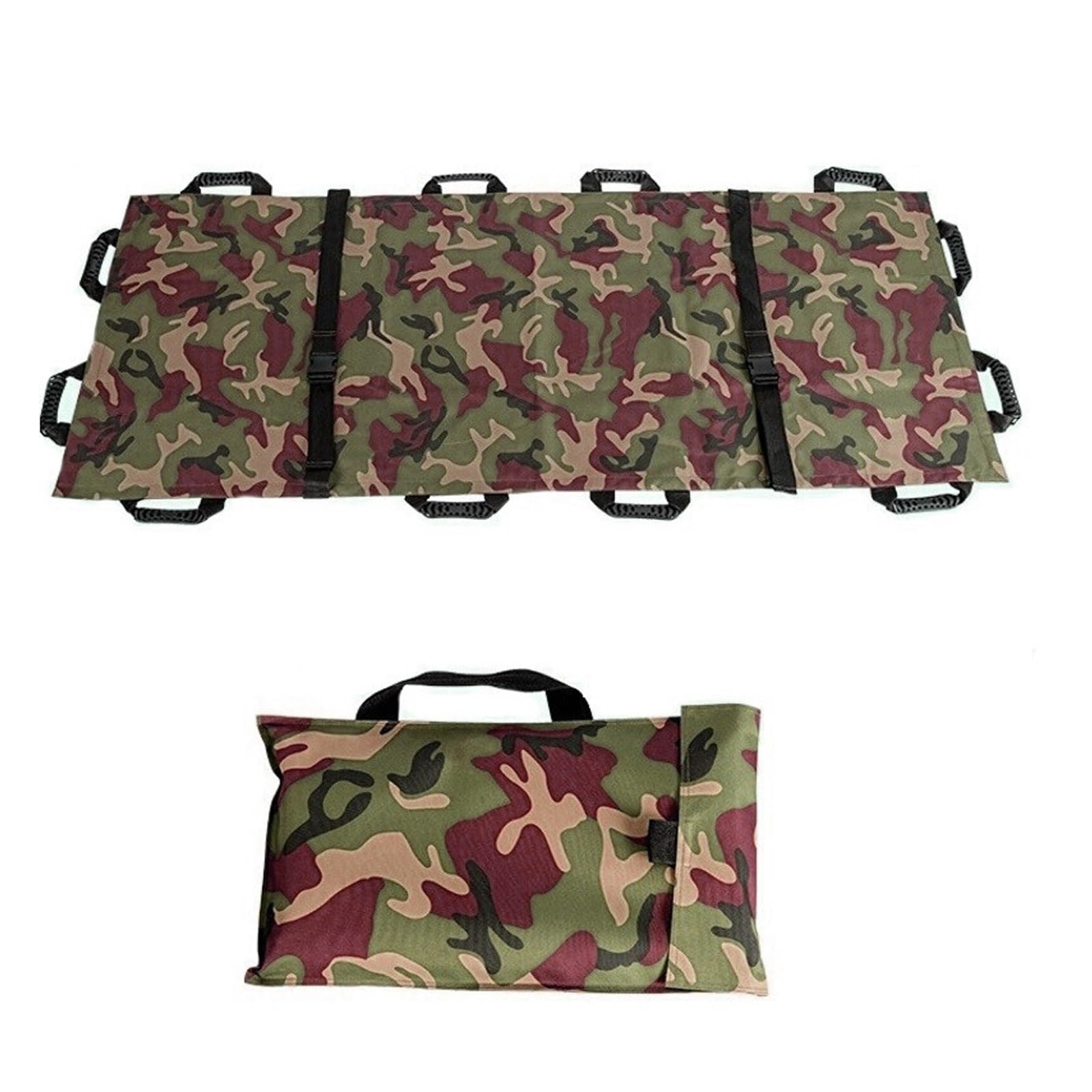 Barella Medica Di Emergenza Domestica Morbida Con 12 Maniglie,Barella Pieghevole Portatile For Soccorso Di Emergenza Con Borsa For Il Trasporto,Ospedale,Famiglia(Camouflage)