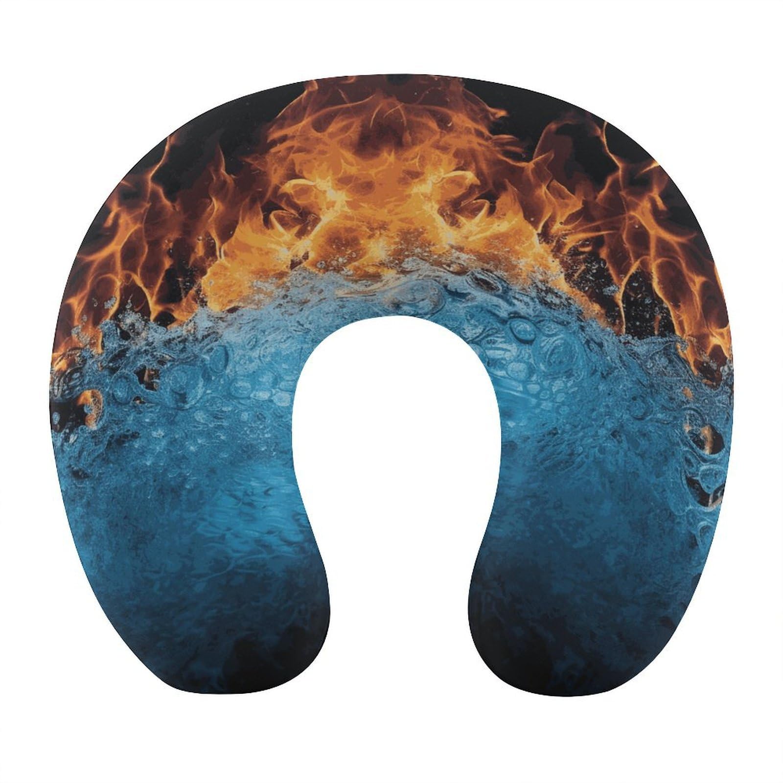 Btcowzrv Style Ice Fire U Shaped Neck Pillow Travel Pillows