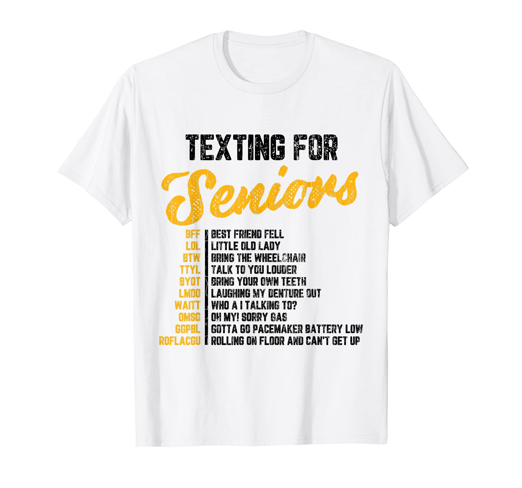 Texting For Seniors Funny Eldera 70th Birthday Graphic T-Shirt