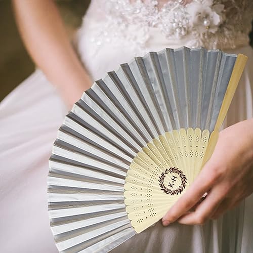 Miniatura 6 de DFDG Abanicos de mano plegables personalizados, ventilador de fiesta de compromiso a granel, regalos de fiesta de boda a granel personalizados para