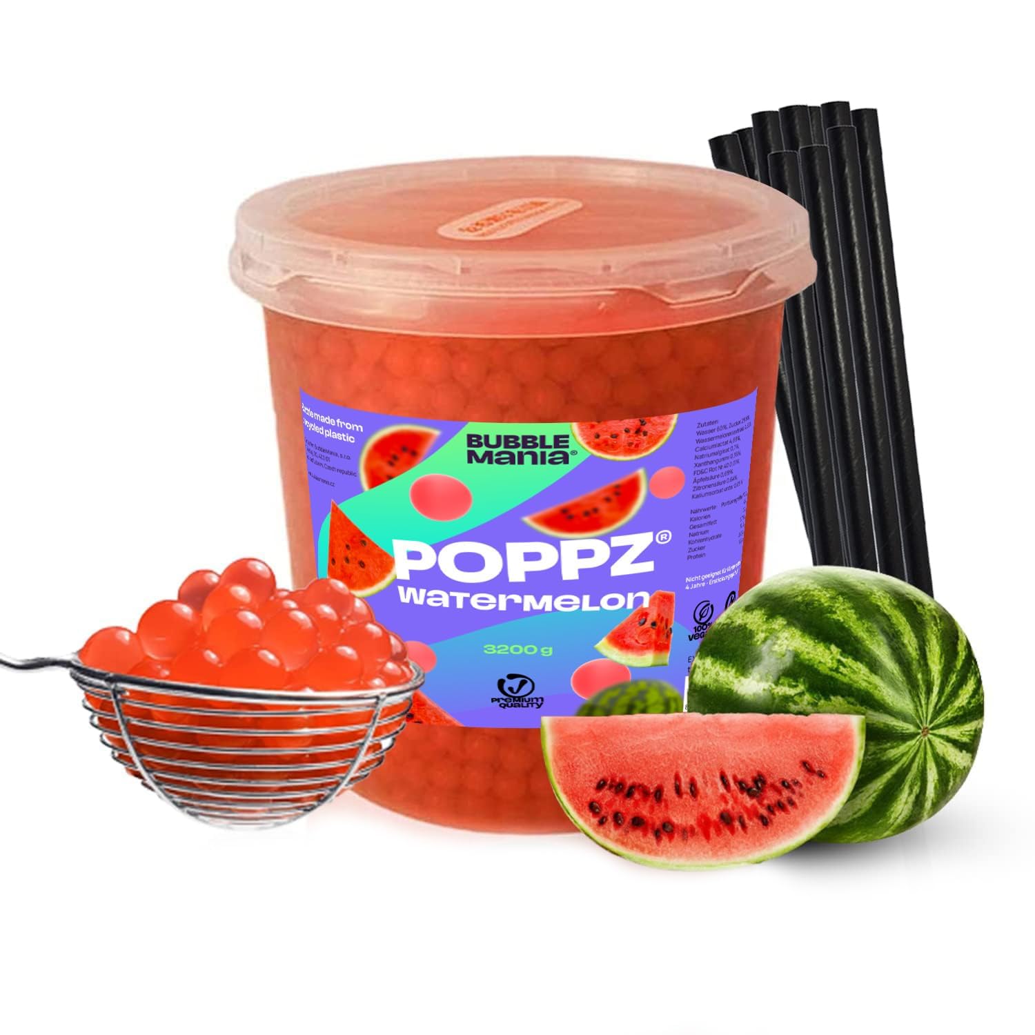 Buy POPPZ Popping Boba Bubble Tea Kit Fruit Bursting Boba Pearls for