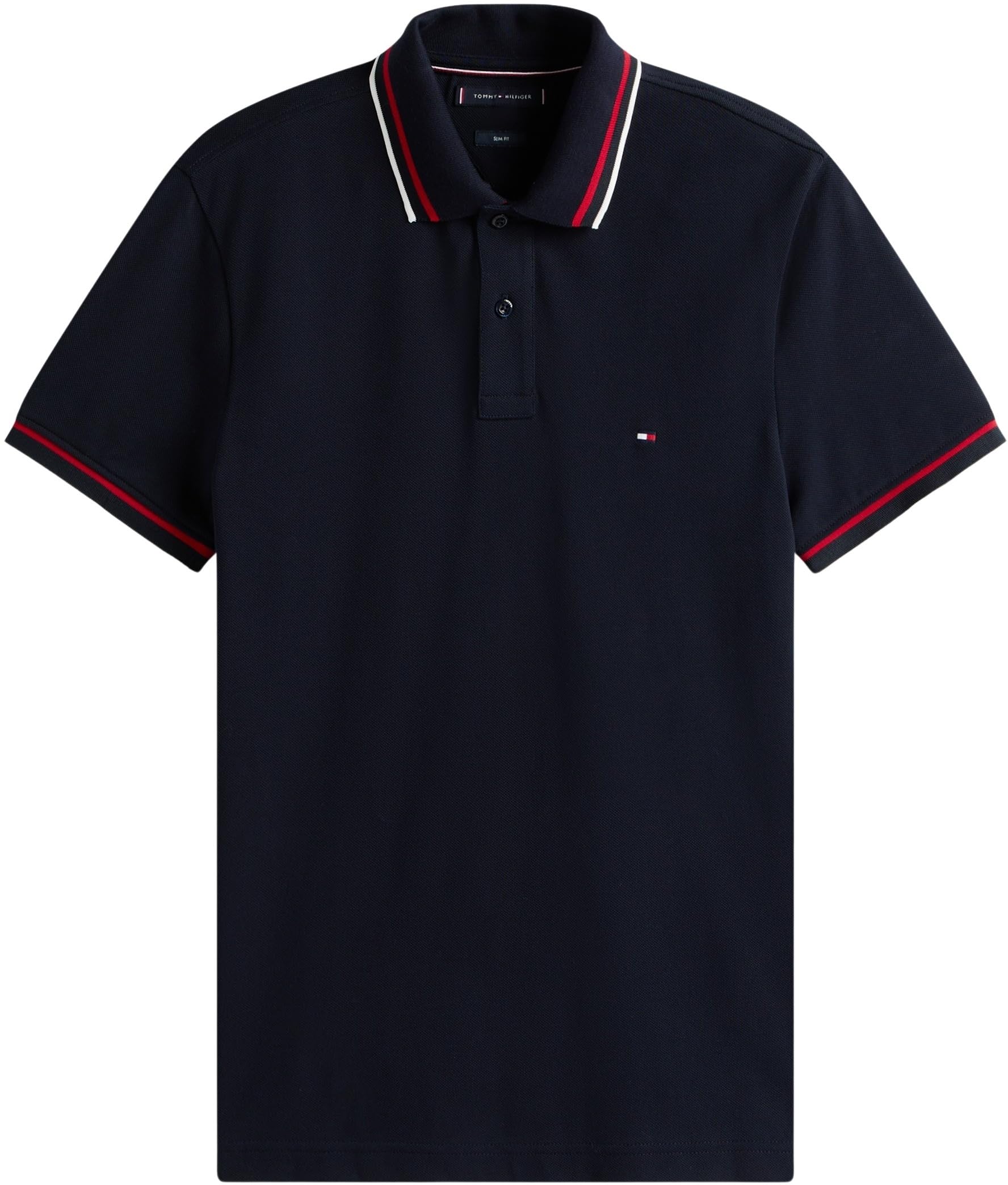 Tommy Hilfiger Herren Poloshirt Kurzarm Cuff Interest Slim Fit