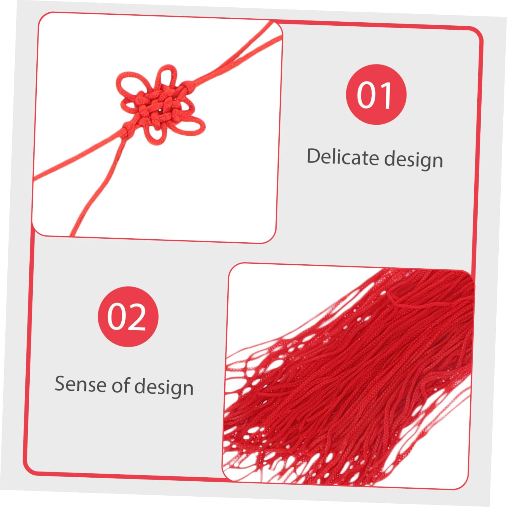 Cabilock Borla Roja de Tela para Adorno de Sable de Tai Chi, Material Seguro y Uso Versátil para Equipamiento de Práctica Marcial