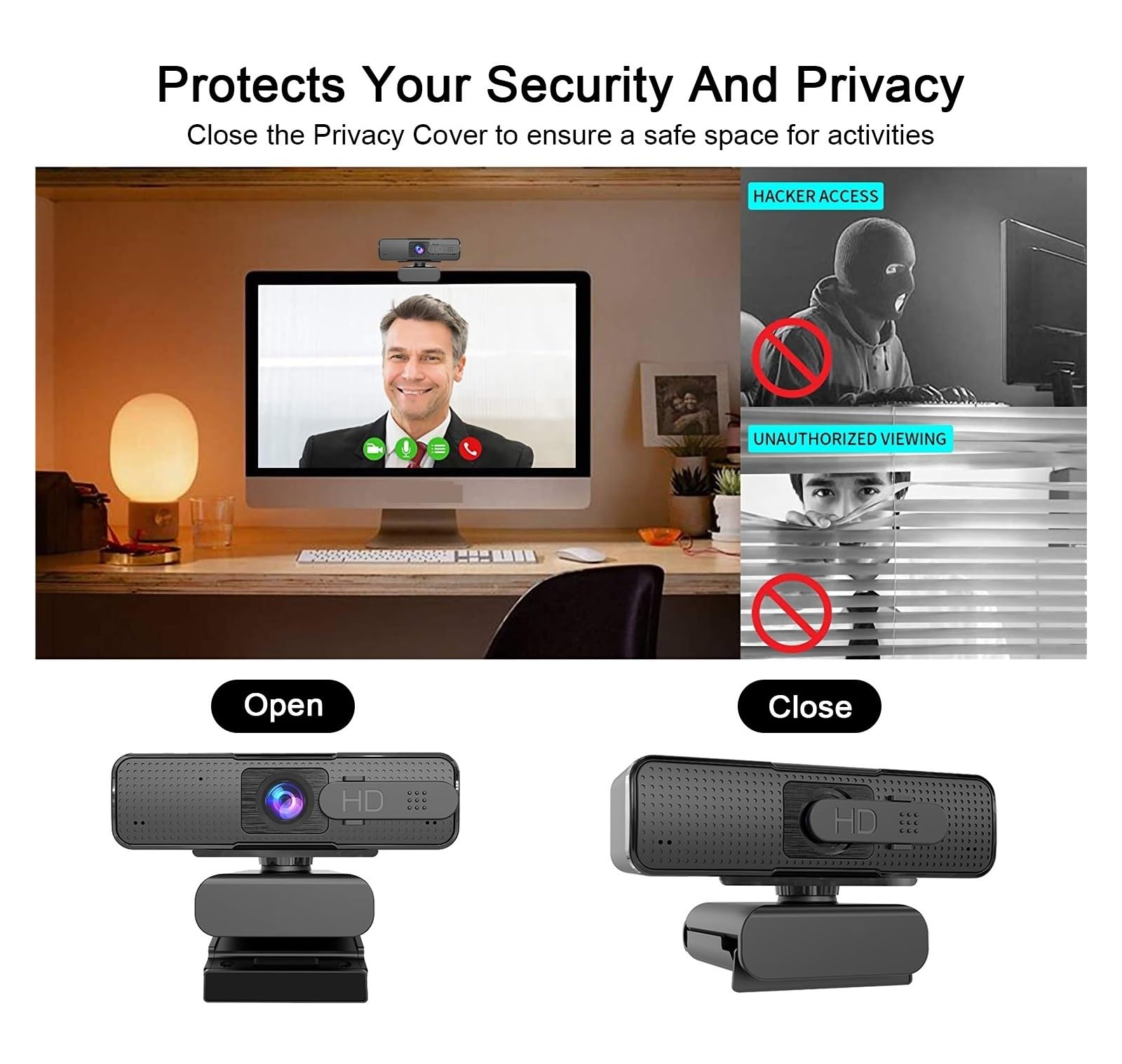 Webcam 1080P Full HD Web Camera con microfono USB Web Cam for PC Computer Mac Laptop Desktop Mini videocamera