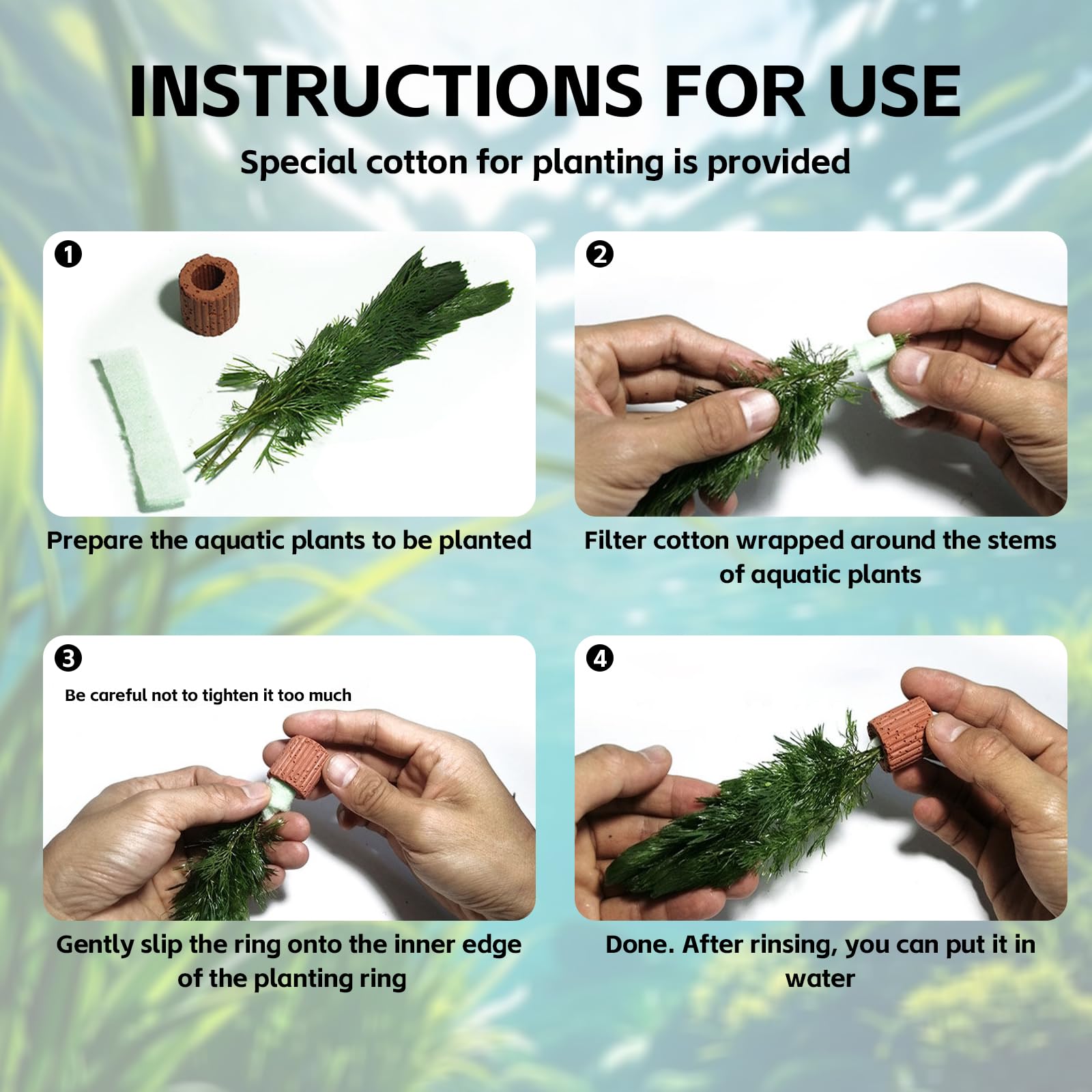 30 Pièces Anneau de Fixation pour Plantes Aquatiques, 2,5 cm Anneaux pour Plantes Aquatiques, Argile Anneaux Fixes en Céramique pour Aménagement Paysager, Support Céramique pour Aquarium