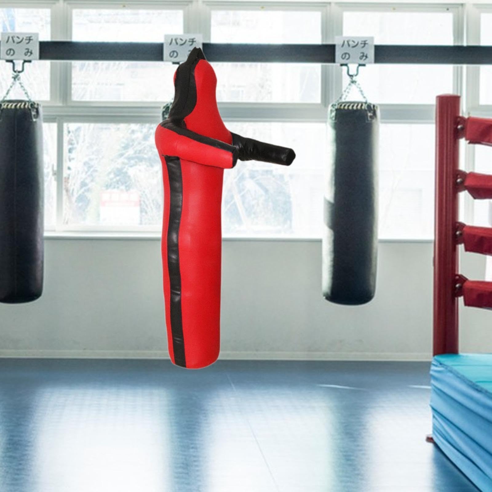 rockible MMA Grappling Dummy Boxing Dummy Cover Unfilled Wrestling Dummy, for Brazilian Jiu Taekwondo Judo, Martial Arts, Red 150cm