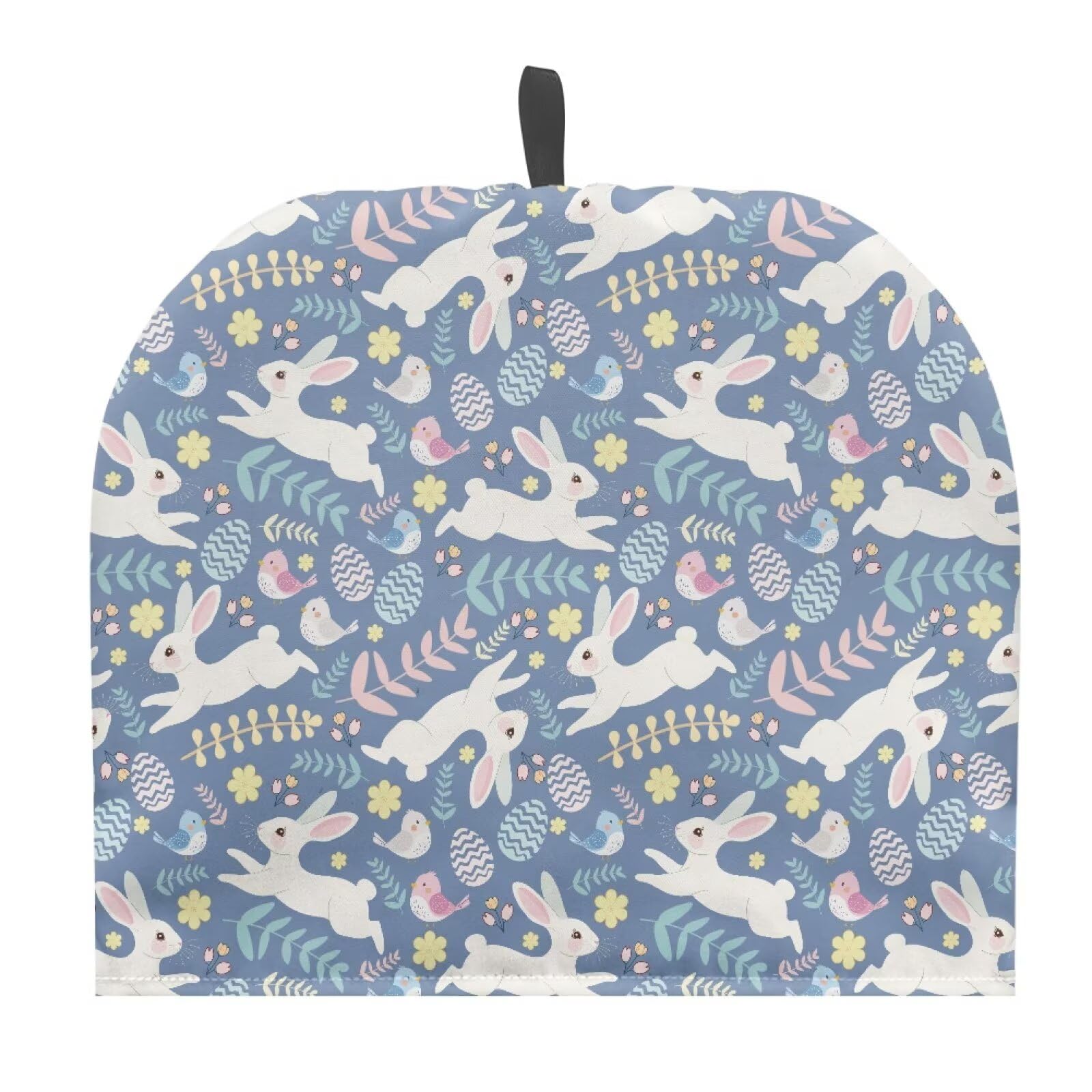 Nxidvxne Easter Day Tea Pot Cover Tea Cozy Insulated 3D Printed Cute Rabbit Pattern Portable Teapot Cover Ideal for Traveling, Use While Staying in a Hotel Blue