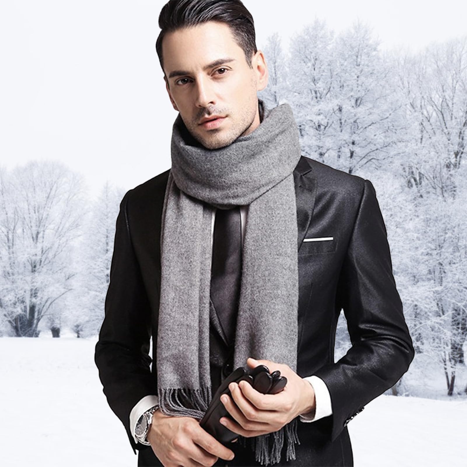 Mütze Schal Handschuh-Sets für Herren Damen 6-Stücke Mode Strick Beanie Hüte Touchscreen Handschuhe Warmes Set für kaltes Wetter