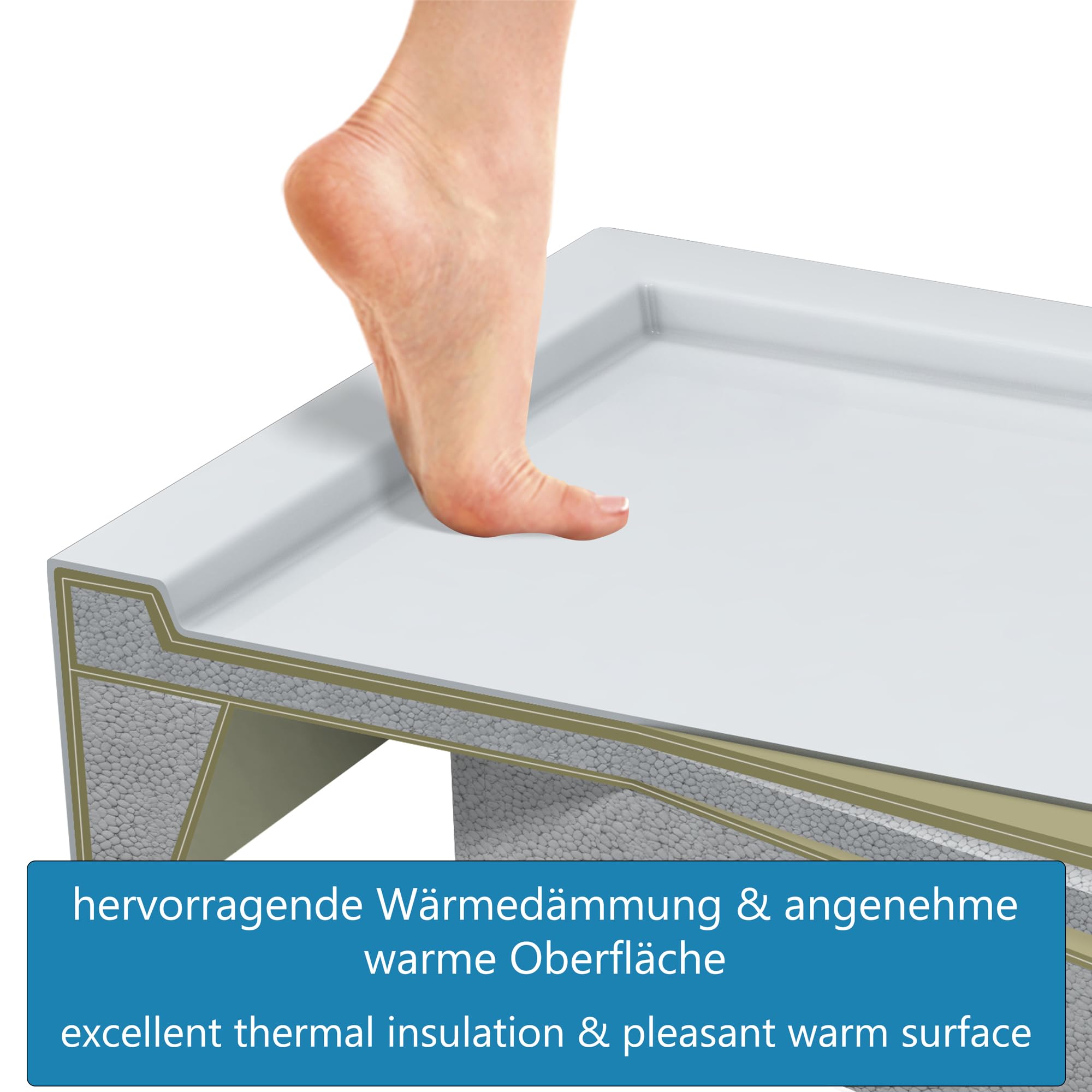 KALDEWEI SUPERPLAN Receveur De Douche Rectangulaire Avec Support Extra